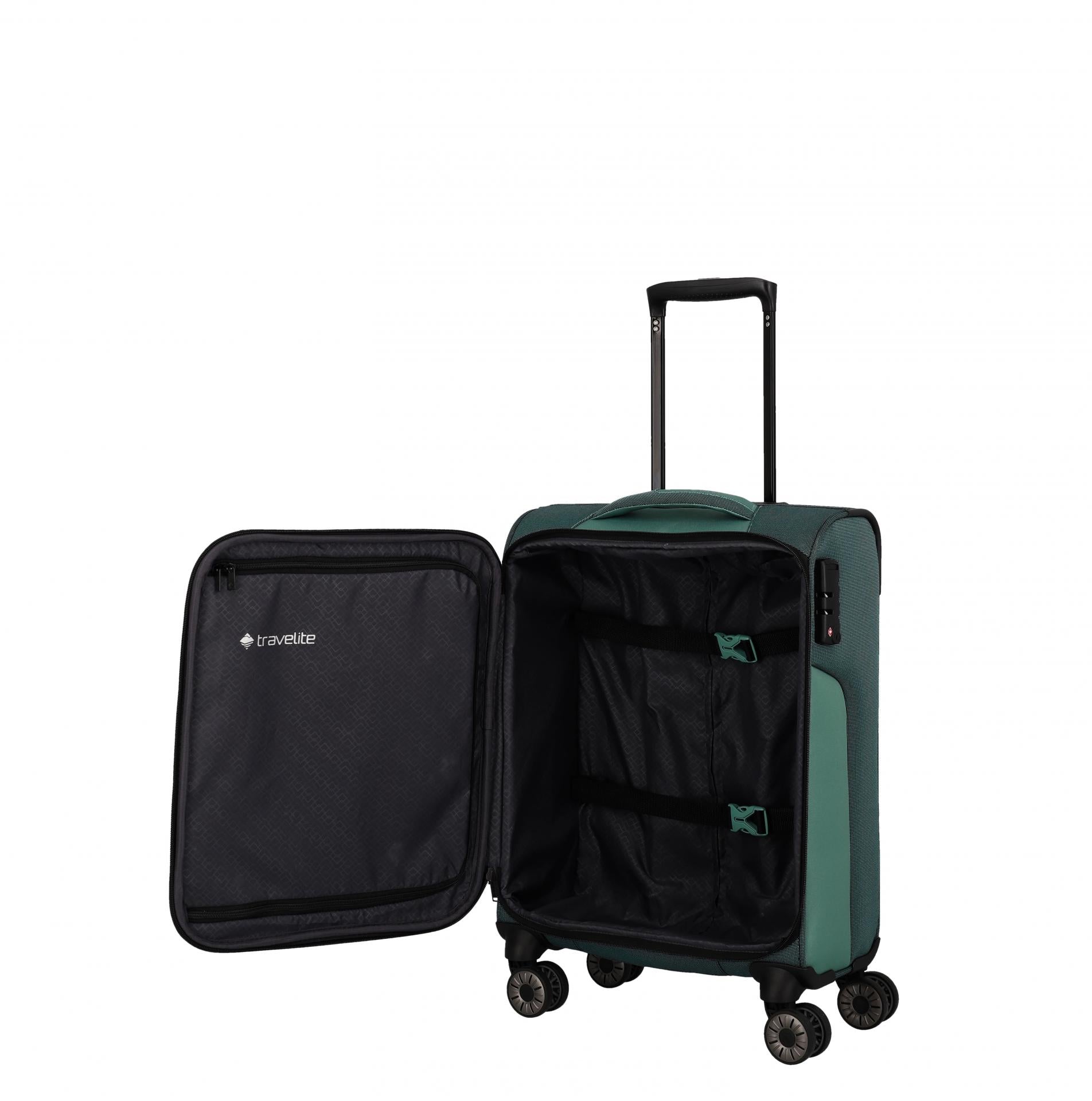 Travelite VIIA S 55cm Weicher Trolley Koffer, Eukalyptus