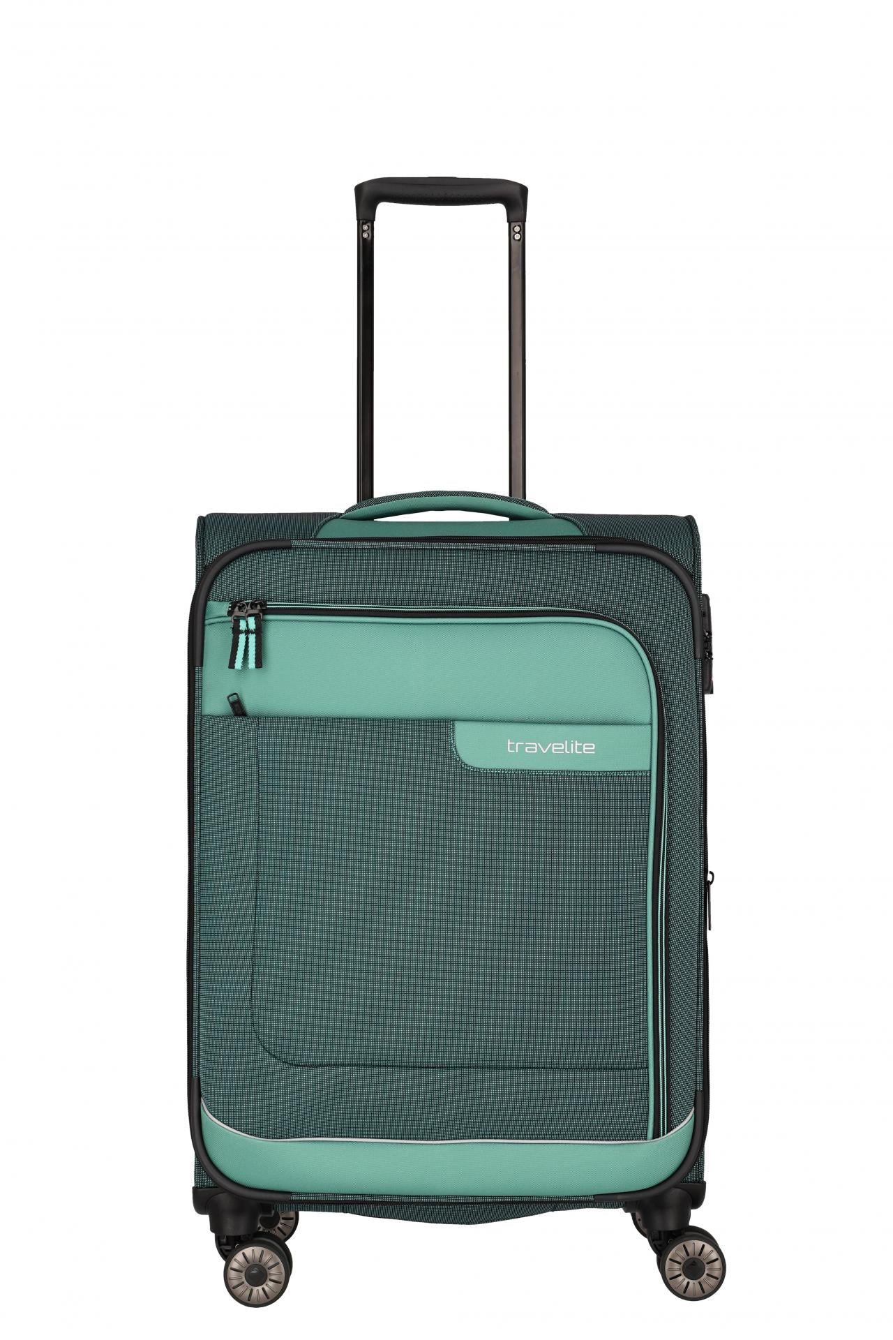 Travelite VIIA M 67cm Weicher Trolley Koffer, Eukalyptus