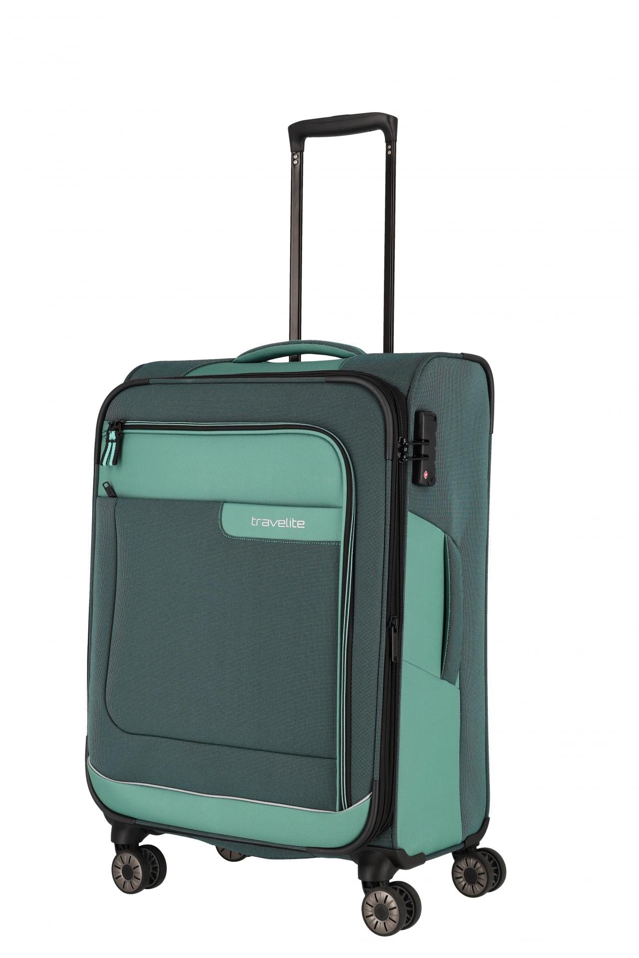 Travelite VIIA M 67cm Weicher Trolley Koffer, Eukalyptus
