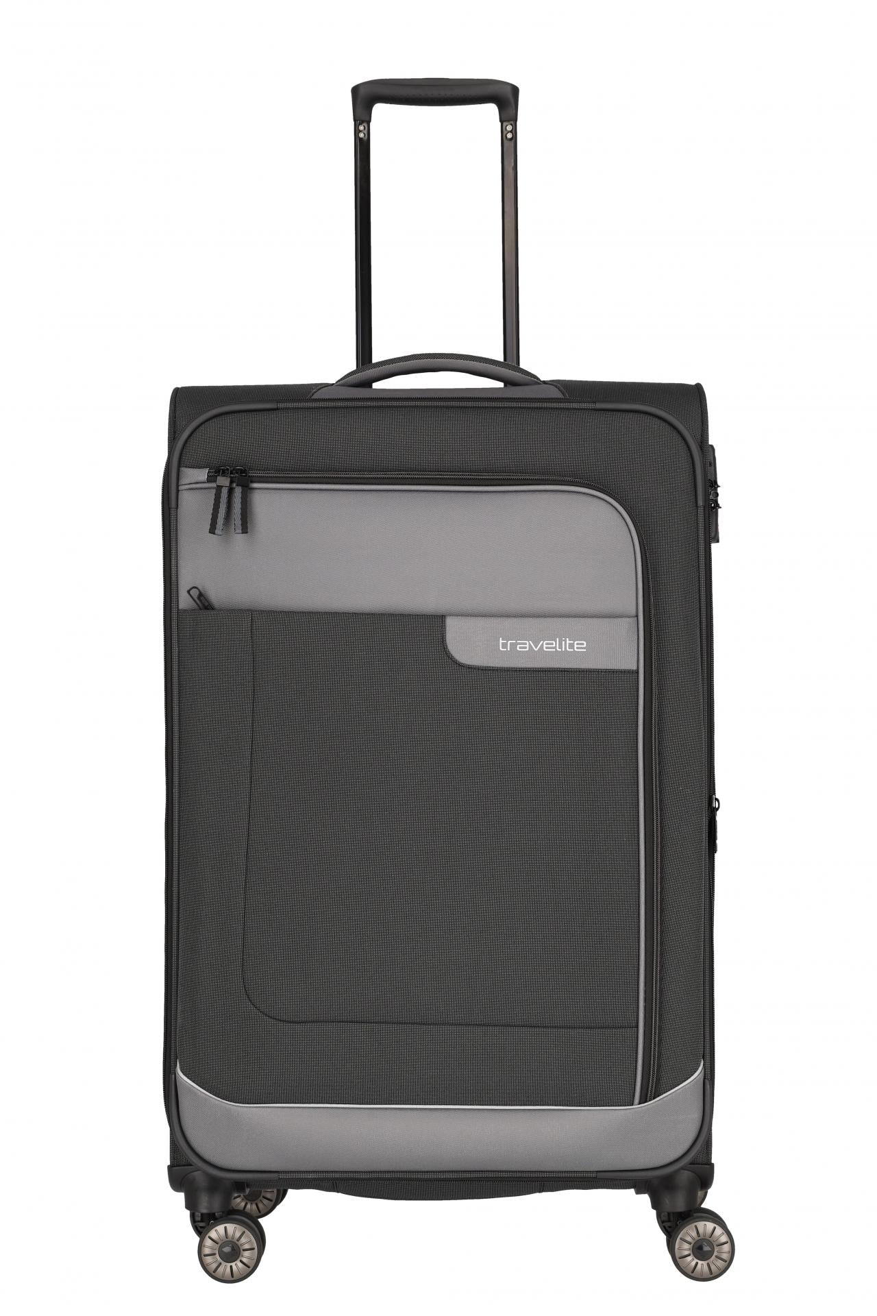 Travelite VIIA L 77cm Weicher Trolley Koffer, Schiefer