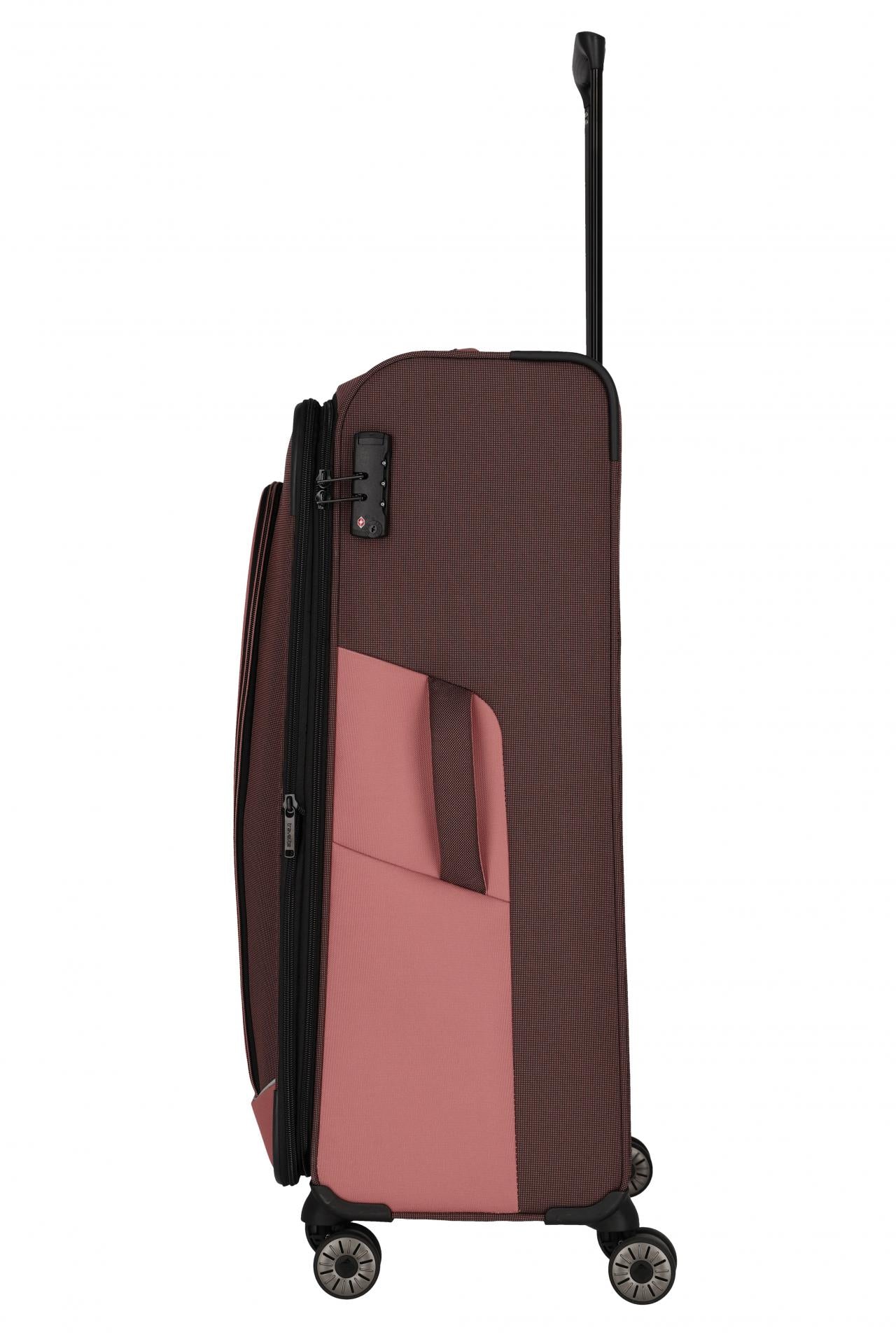 Travelite VIIA L 77cm Weicher Trolley Koffer, Frühlingsrose