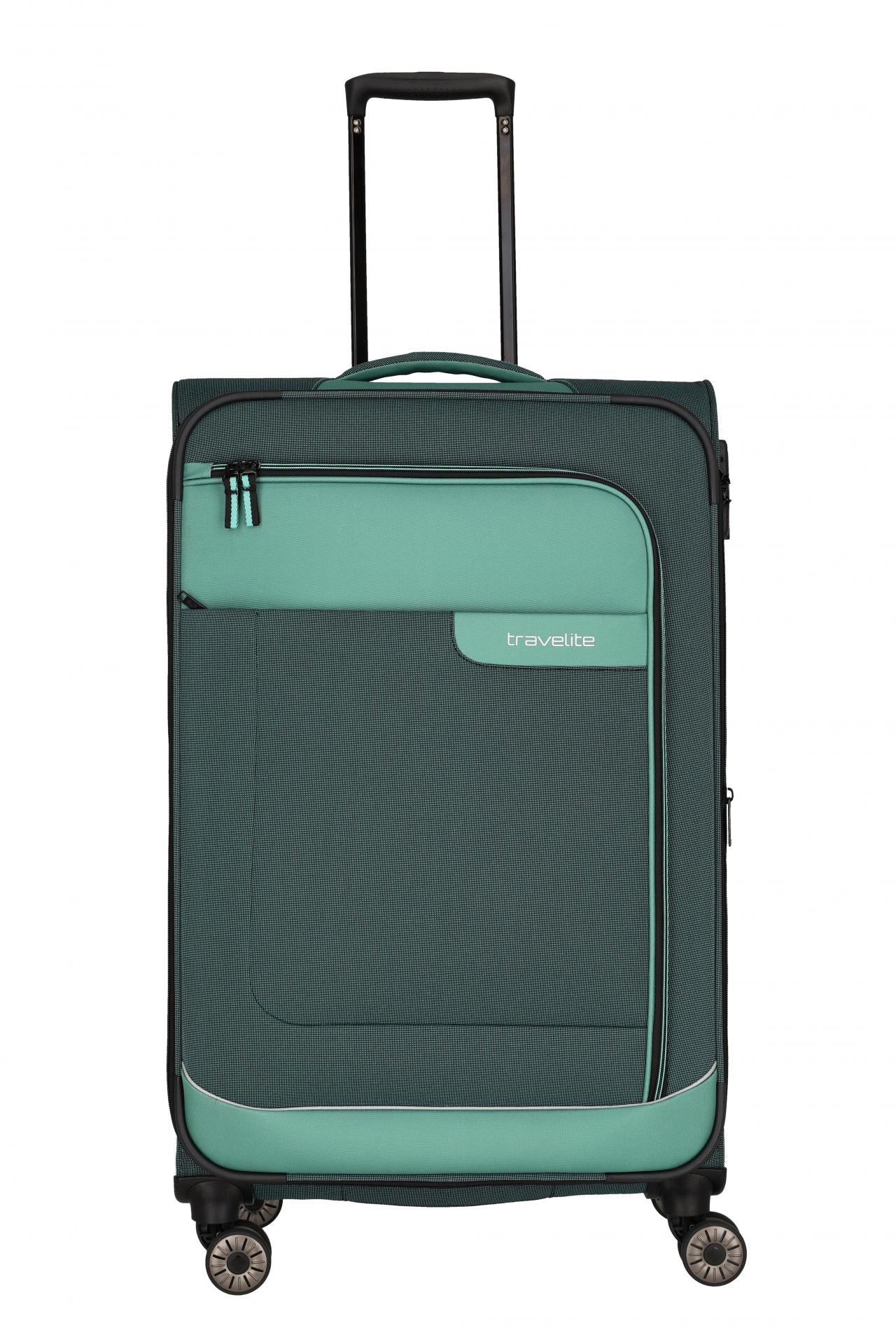 Travelite VIIA L 77cm Weicher Trolley Koffer, Eukalyptus