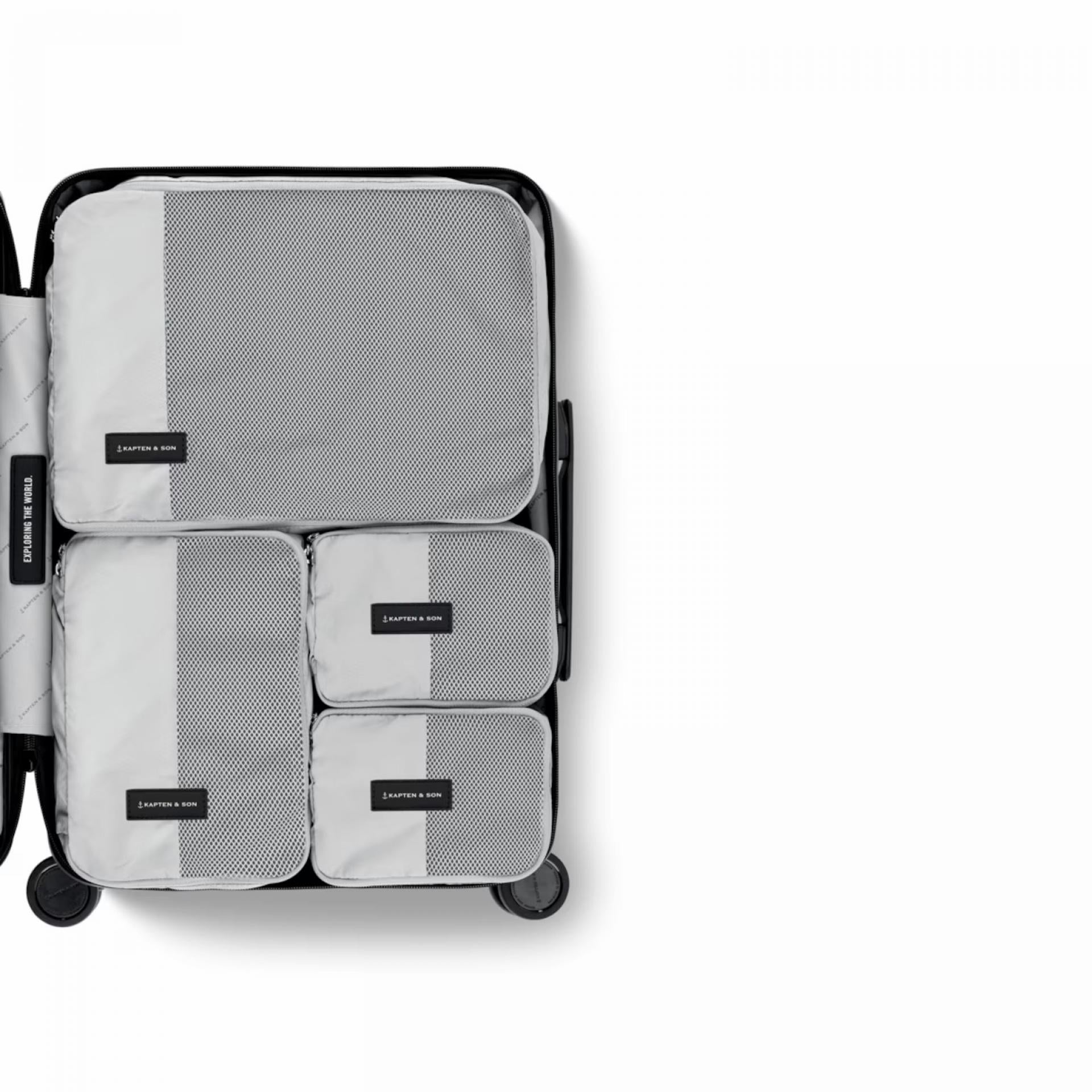 Kapten & Son Reise Packing Cubes Set Small All Black