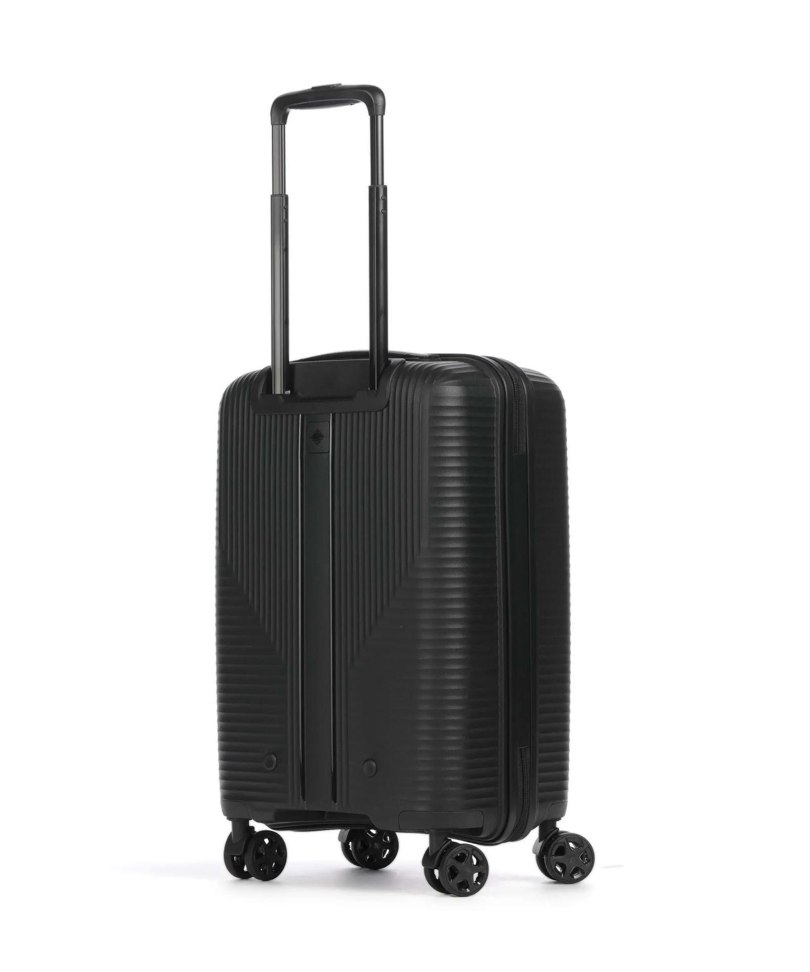 Travelite Hardgepäck Koffer 8 W Trolley AIR STRIPE xS 55cm x 35cm slim 37l  Black