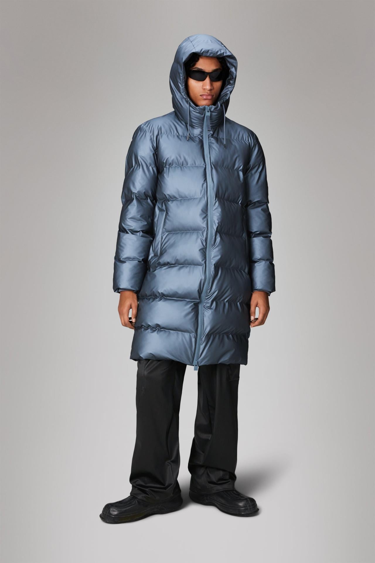 Rains Alta Long Puffer Winterjacke - Farbe: Bay - Variante: M