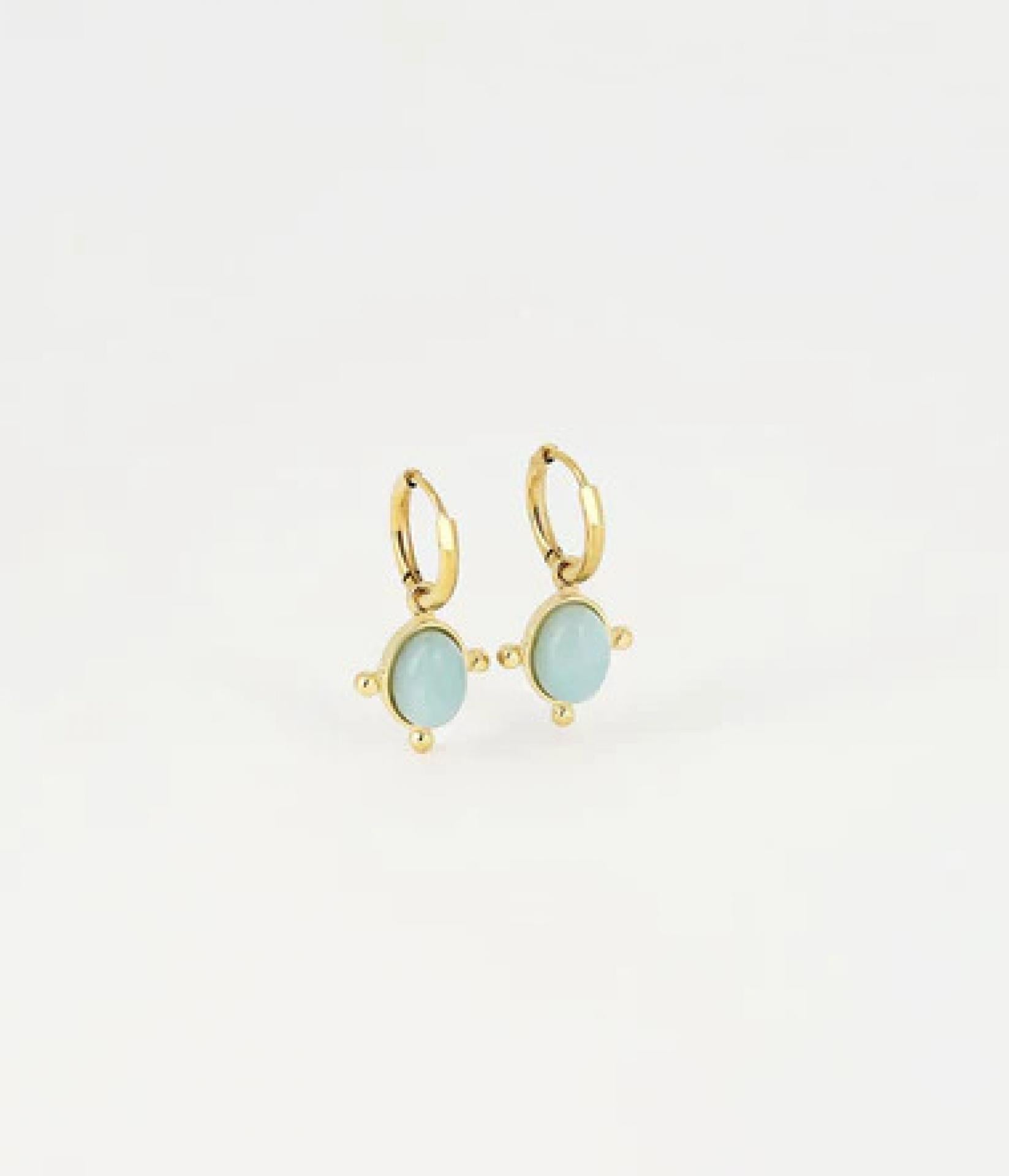 Zag Bijoux Ohrringe Manbo Gold/ blauer Amazonit