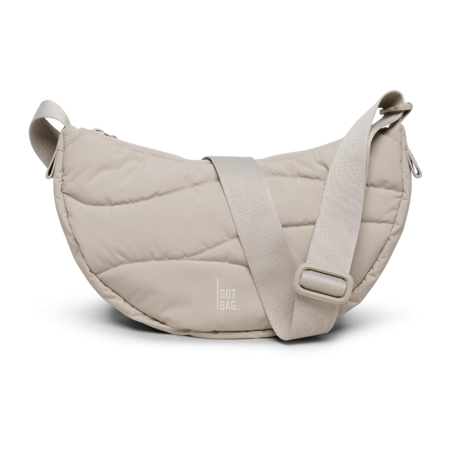 Got Bag WAVY PUFFER MOON BAG SMALL scallop monochrome light beige