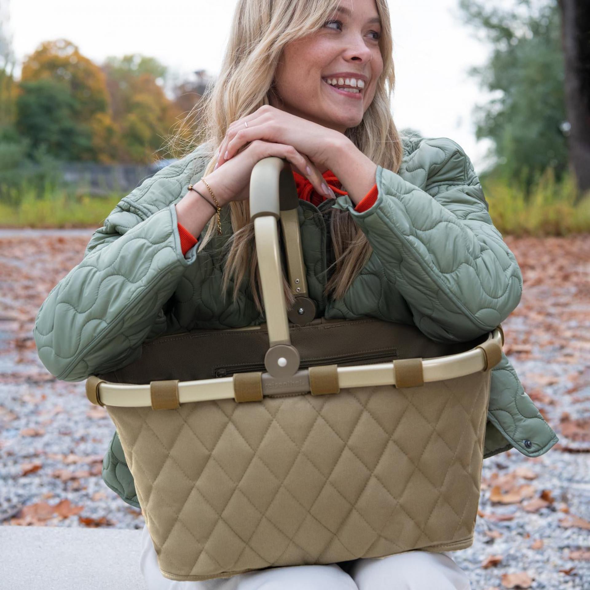 Reisenthel Einkaufskorb Carrybag - Variante: frame rhombus olive