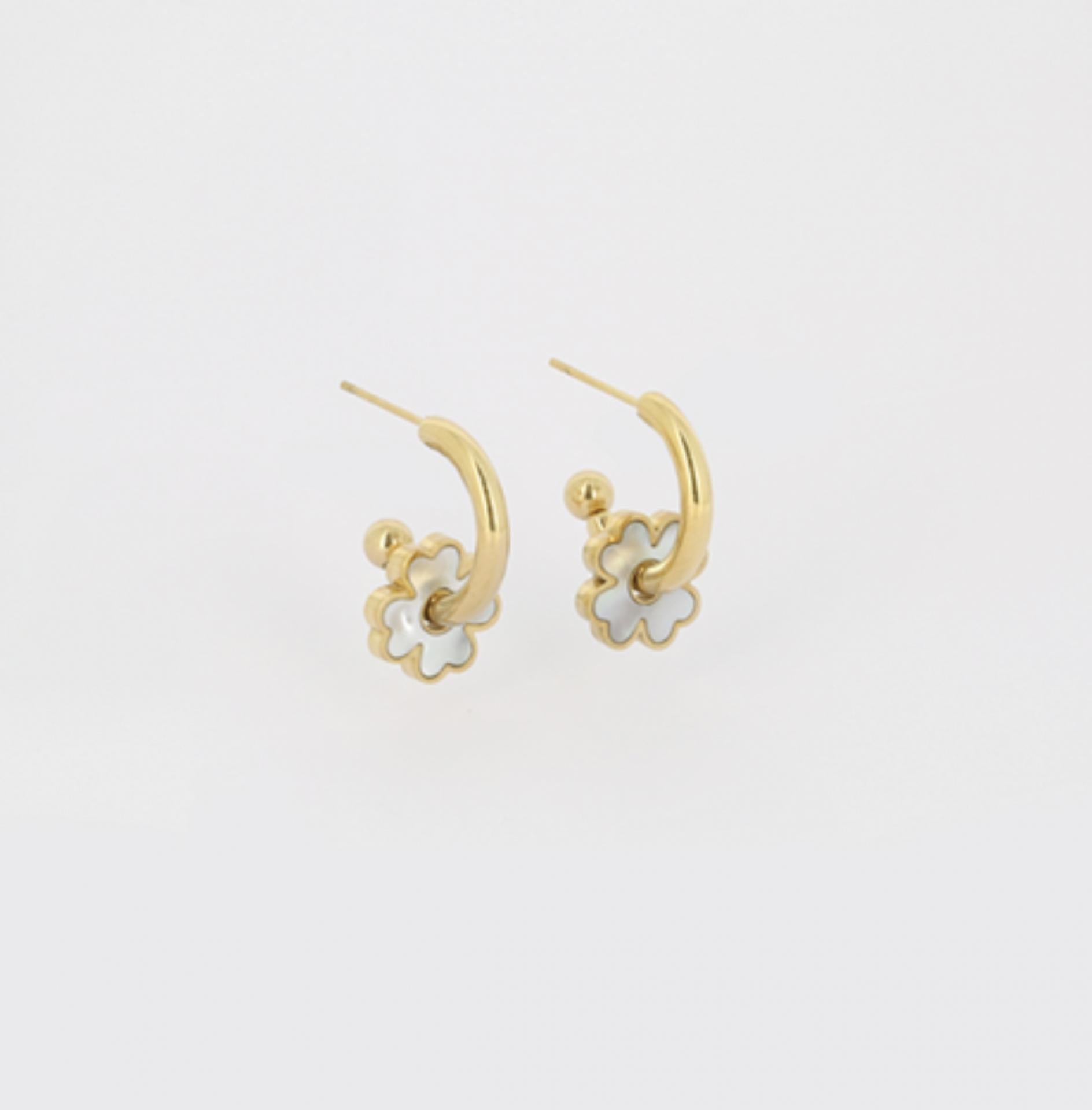 Zag Bijoux Ohrringe Flor Perlmutt/gold