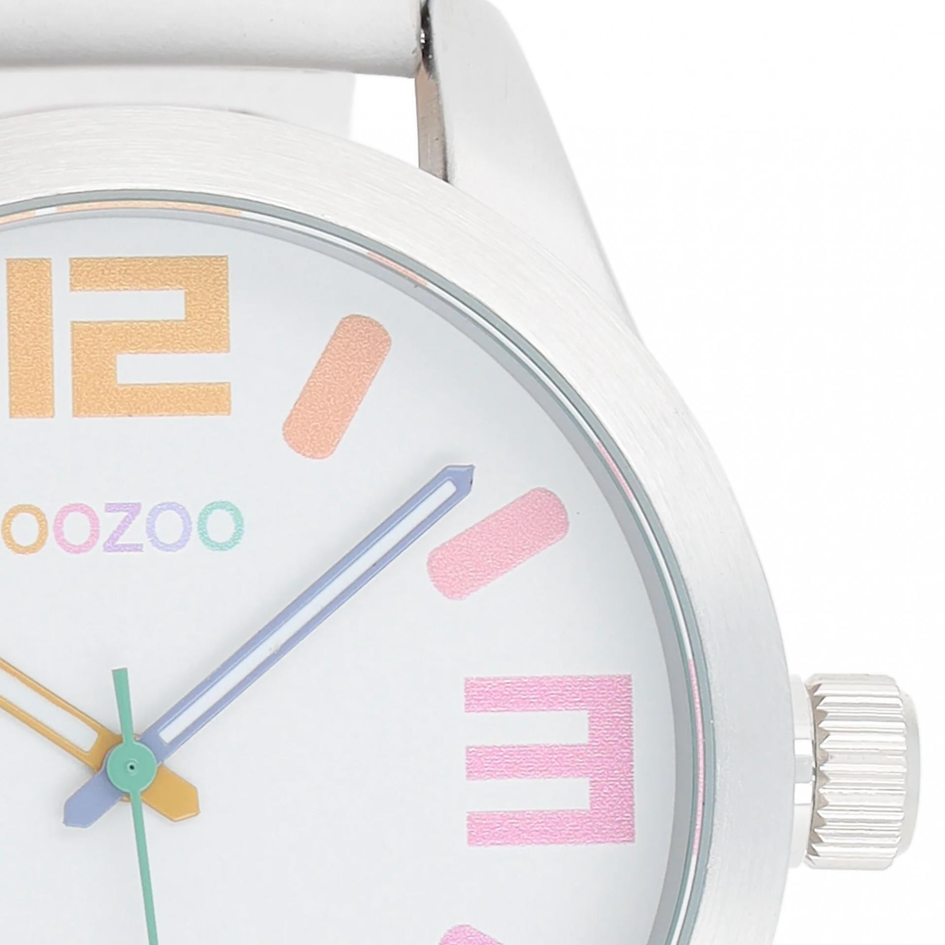 Oozoo Timepieces COLLECTION Weiß Silber Pastel