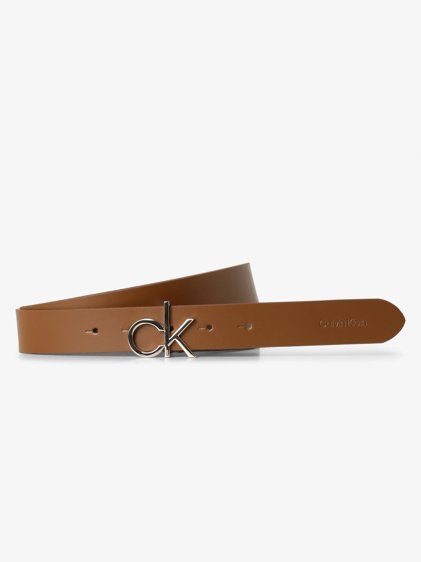 Calvin Klein Gürtel RE-LOCK LOGO BELT Cognac 3cm Länge 100cm