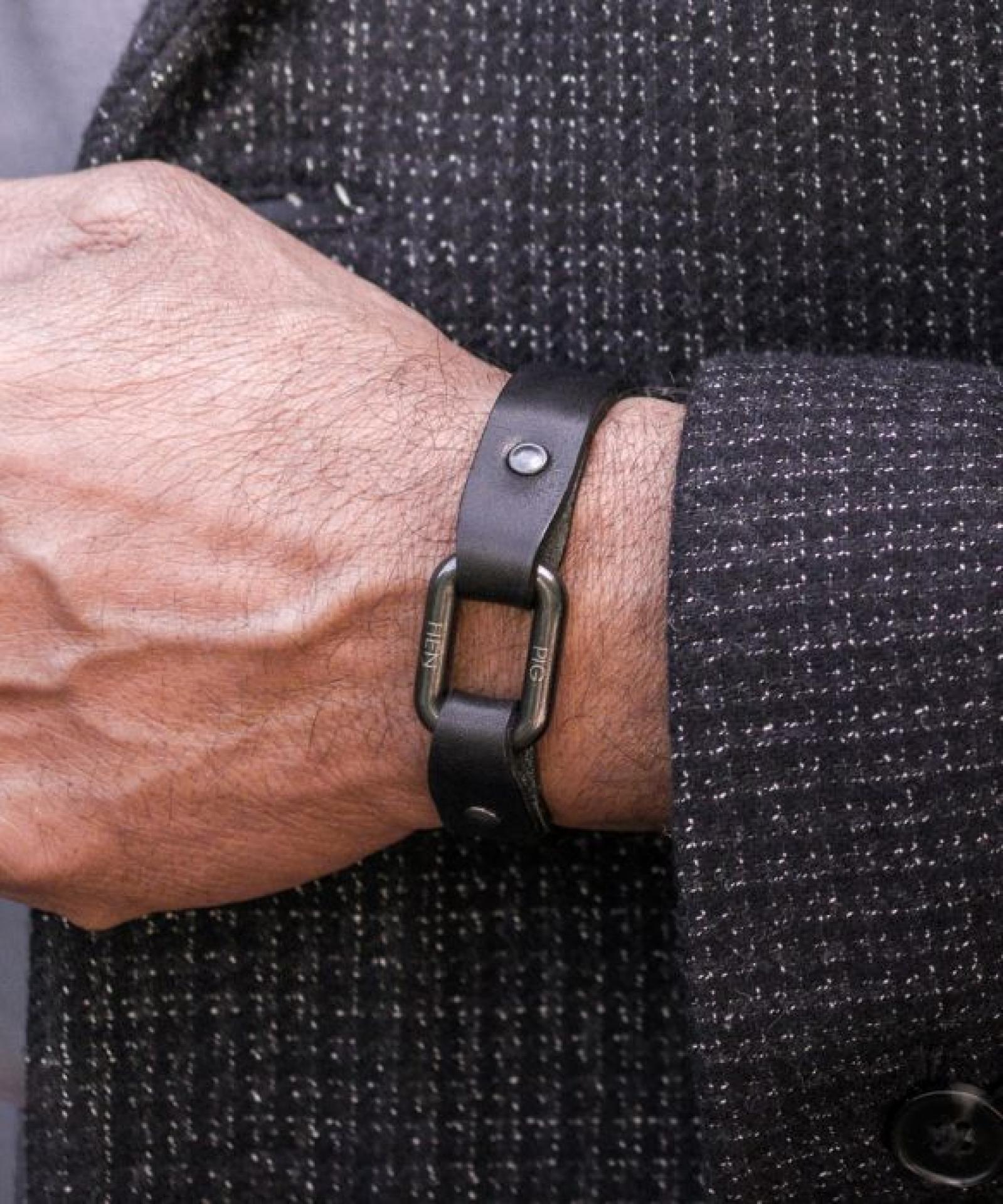 Pig&Hen Limp Lee Armband Schwarz - Größe: M/L