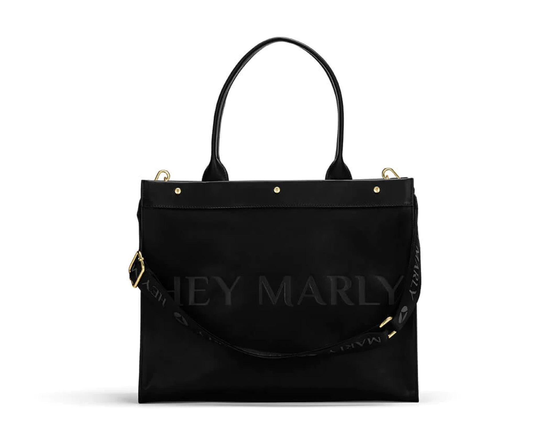 Hey Marly Classy Signature Bag Vegan Leder - Variante: Schwarz
