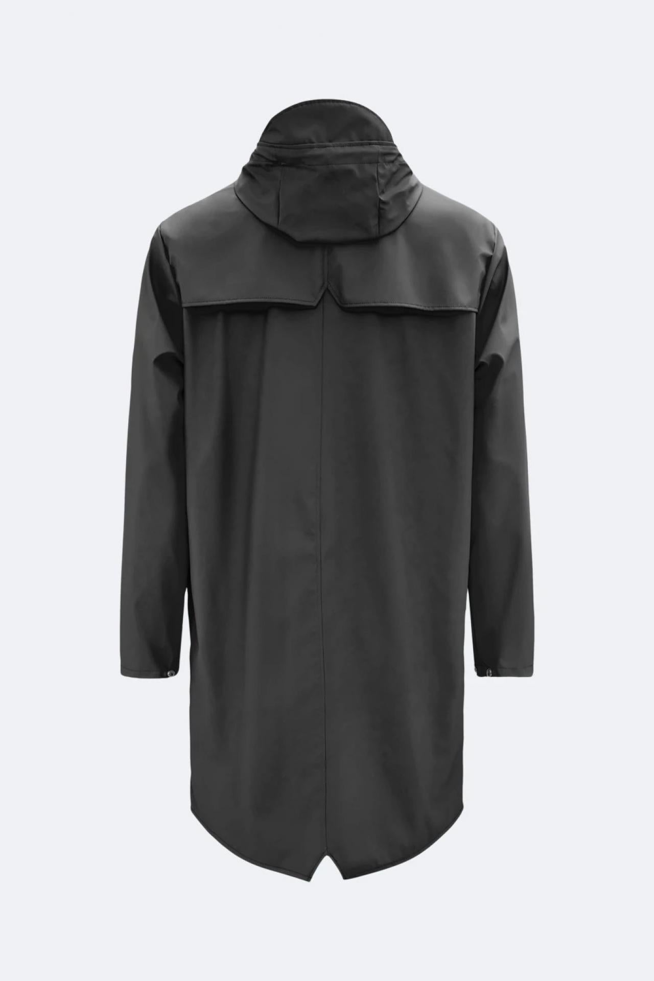 Rains Regenjacke Long Jacket 1202 Schwarz - Größe: XS/S