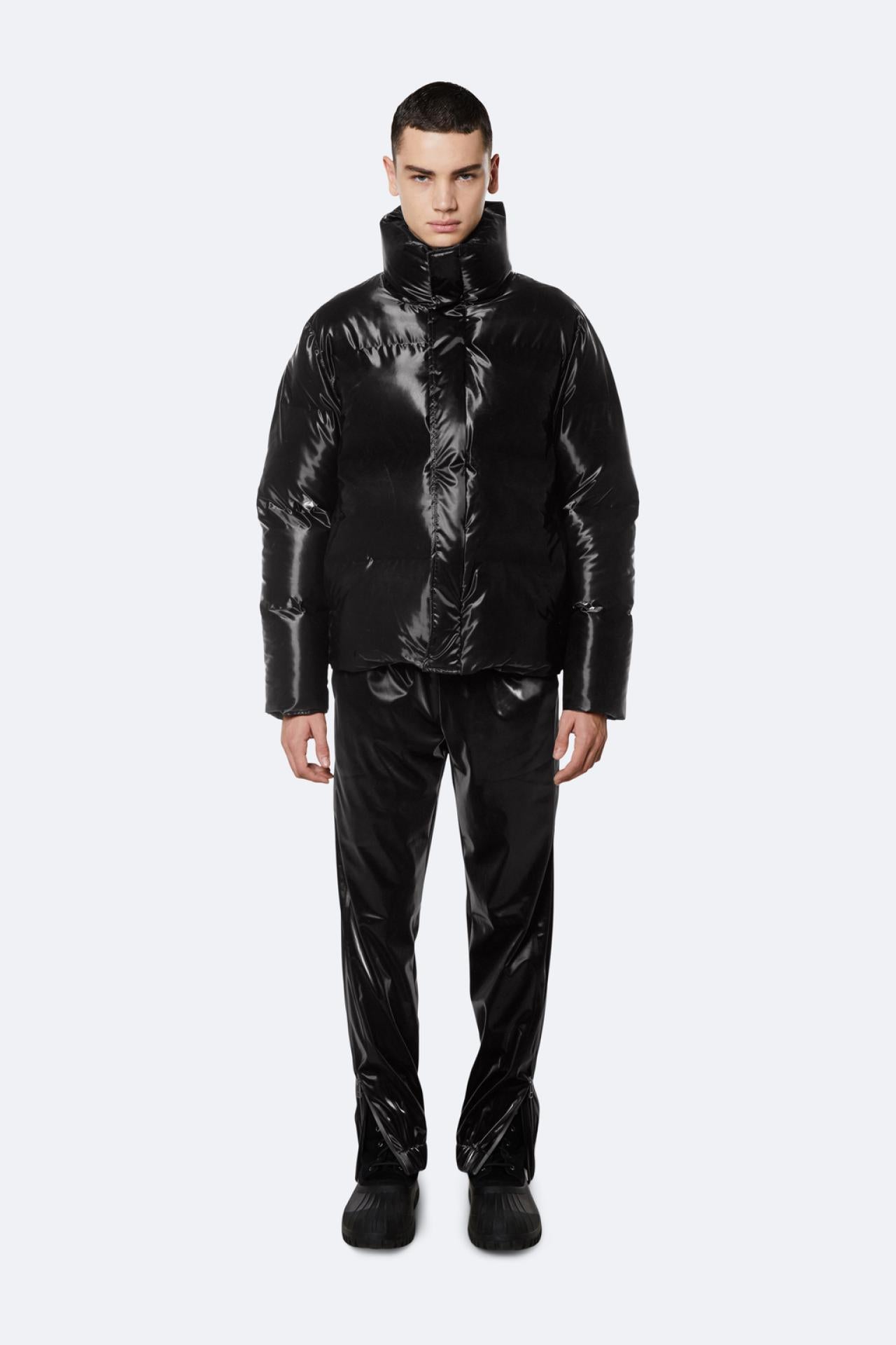 Rains Winterjacke Boxy Puffer Jacket S/M Velvet Black