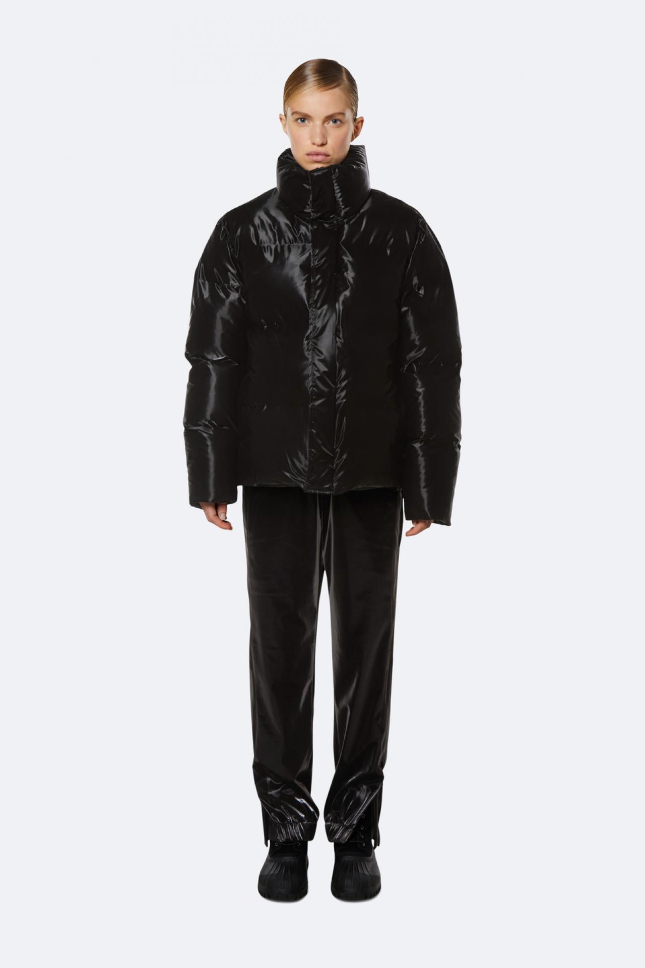 Rains Winterjacke Boxy Puffer Jacket S/M Velvet Black