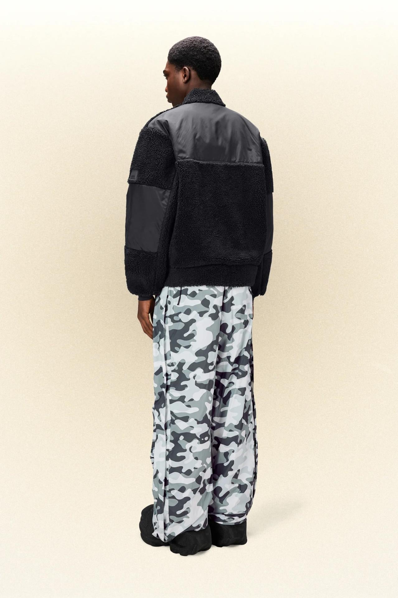 Rains Kofu Fleece Bomber Jacket - Größe XL - Variante: Black