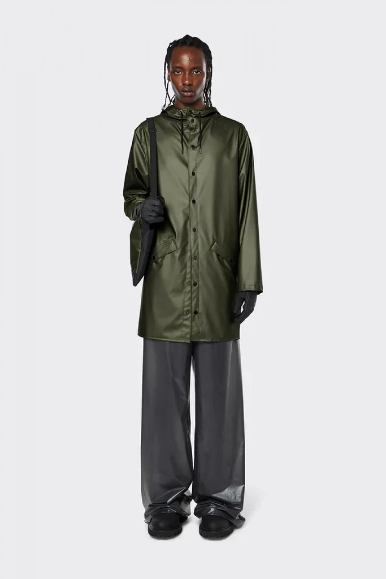 Rains Regenjacke Long Jacket Evergreen - Variante: XL