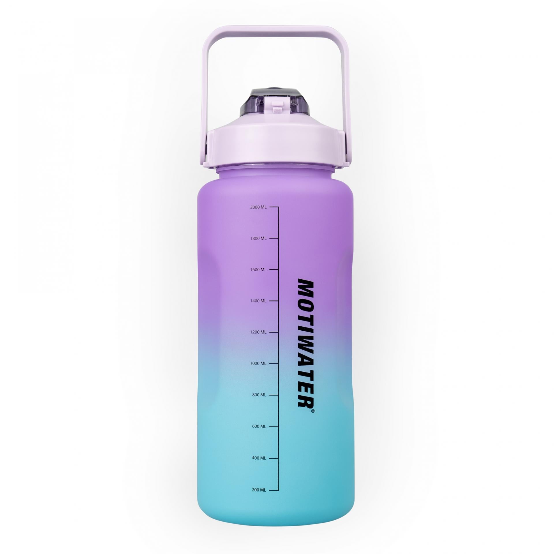 Motiwater Trinkflasche 2 L Lila / Türkis 