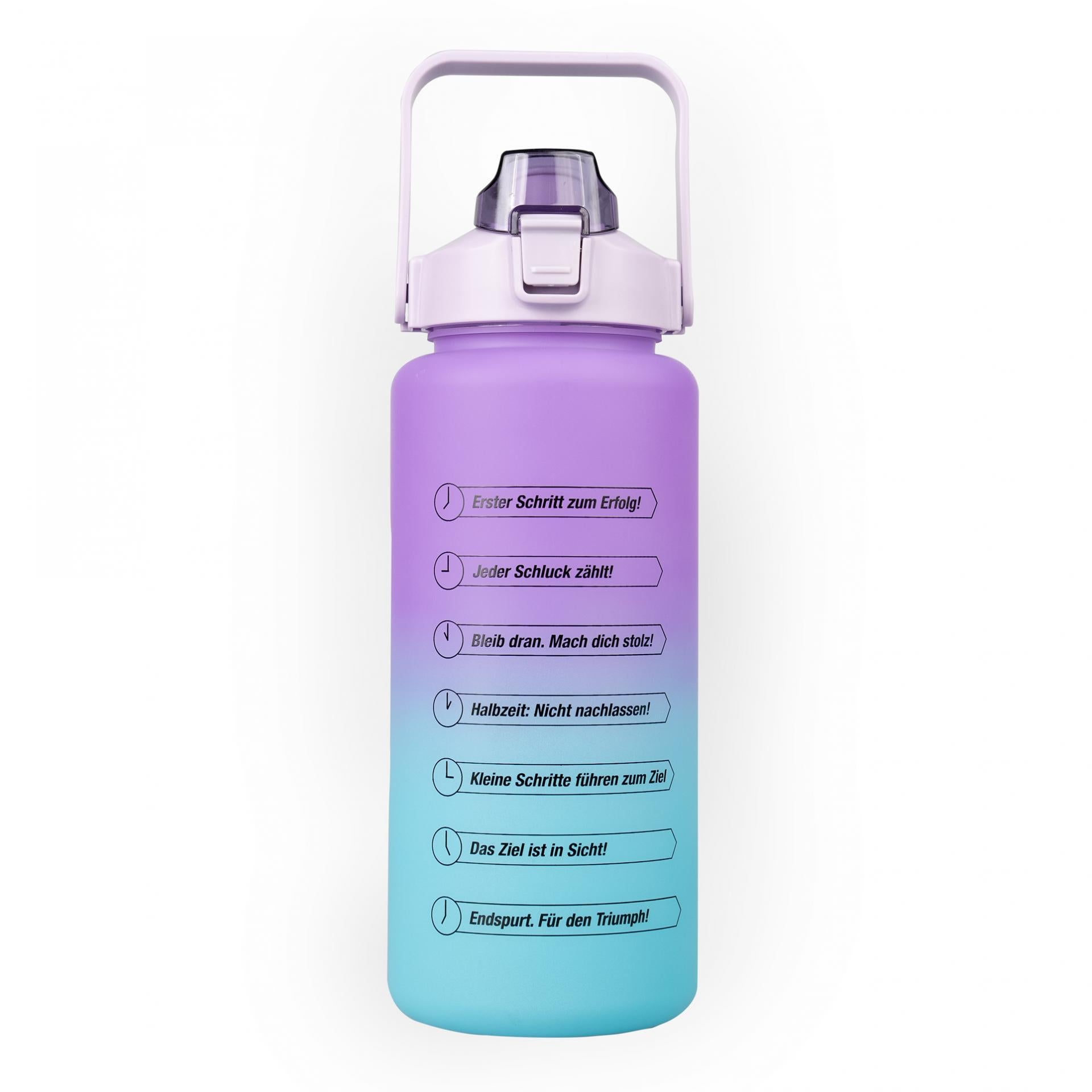 Motiwater Trinkflasche 2 L Lila / Türkis 