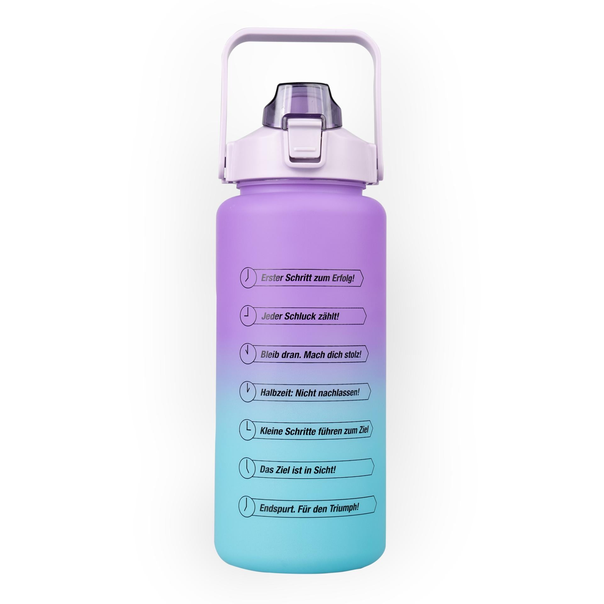 Motiwater Trinkflasche 2 L Lila / Türkis 