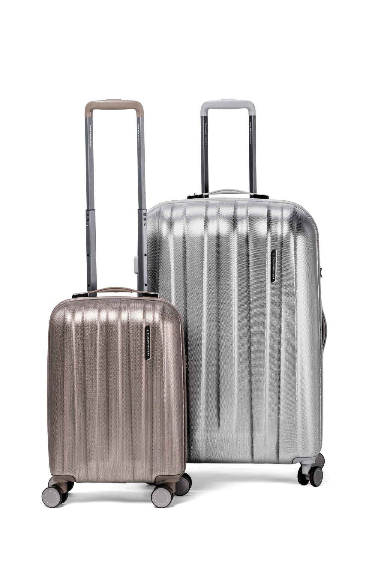 POLESTREAM Moonrock Hartschalen Trolley 100% Polycarbonat silver brushed mittel 69 cm