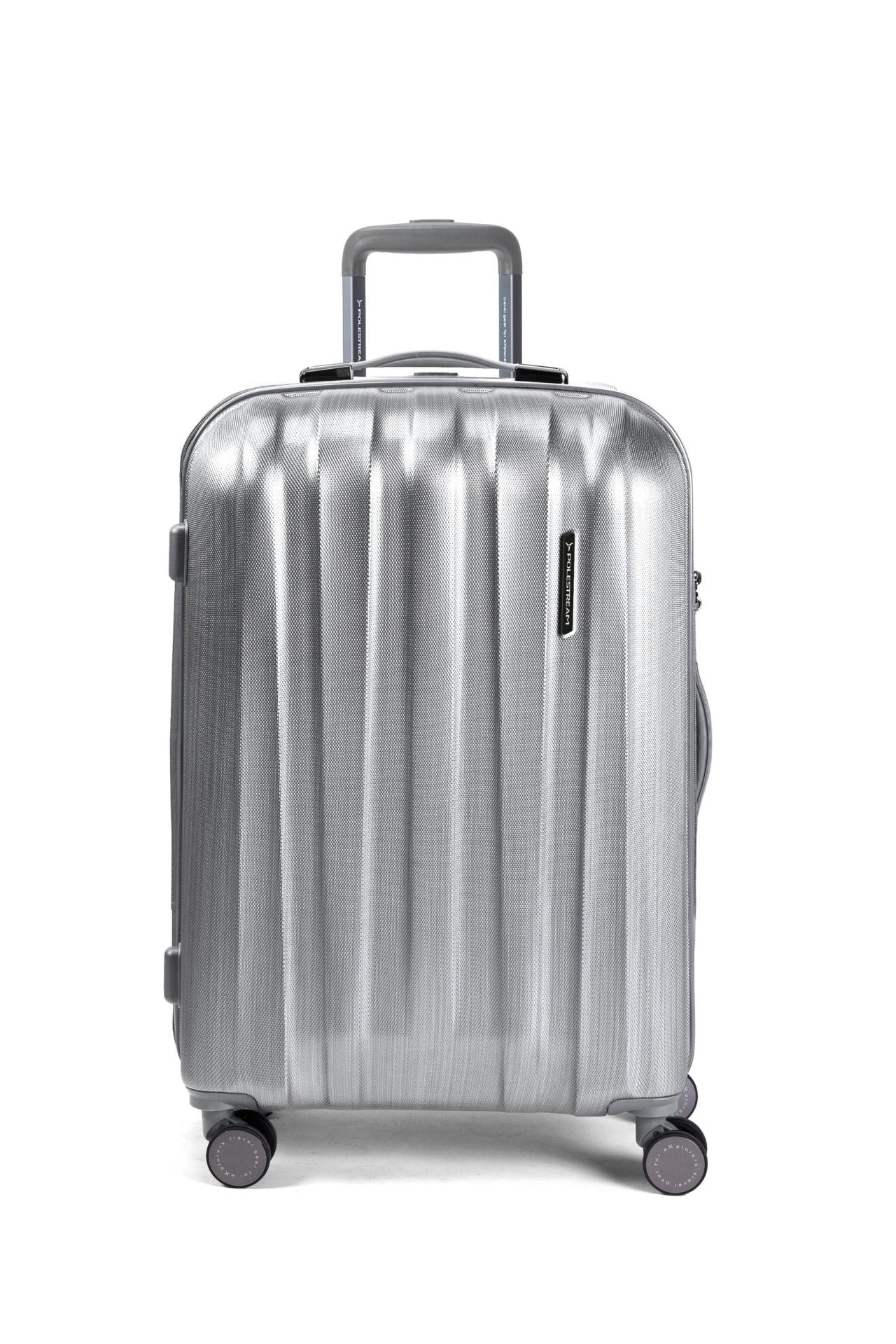 POLESTREAM Moonrock Hartschalen Trolley 100% Polycarbonat silver brushed mittel 69 cm