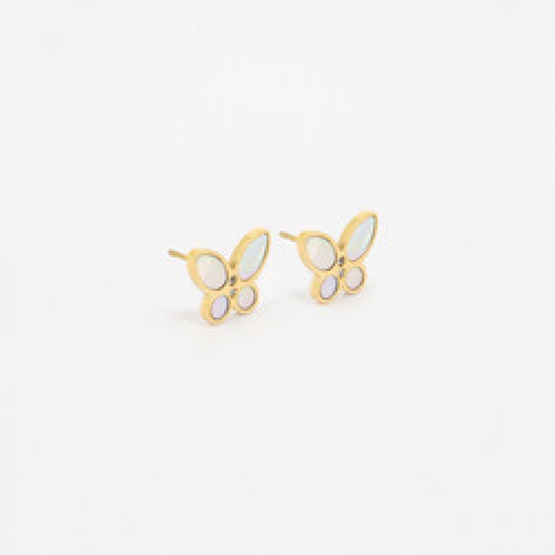 Zag Bijoux Ohrringe Butterfly Gold/Perlmutt