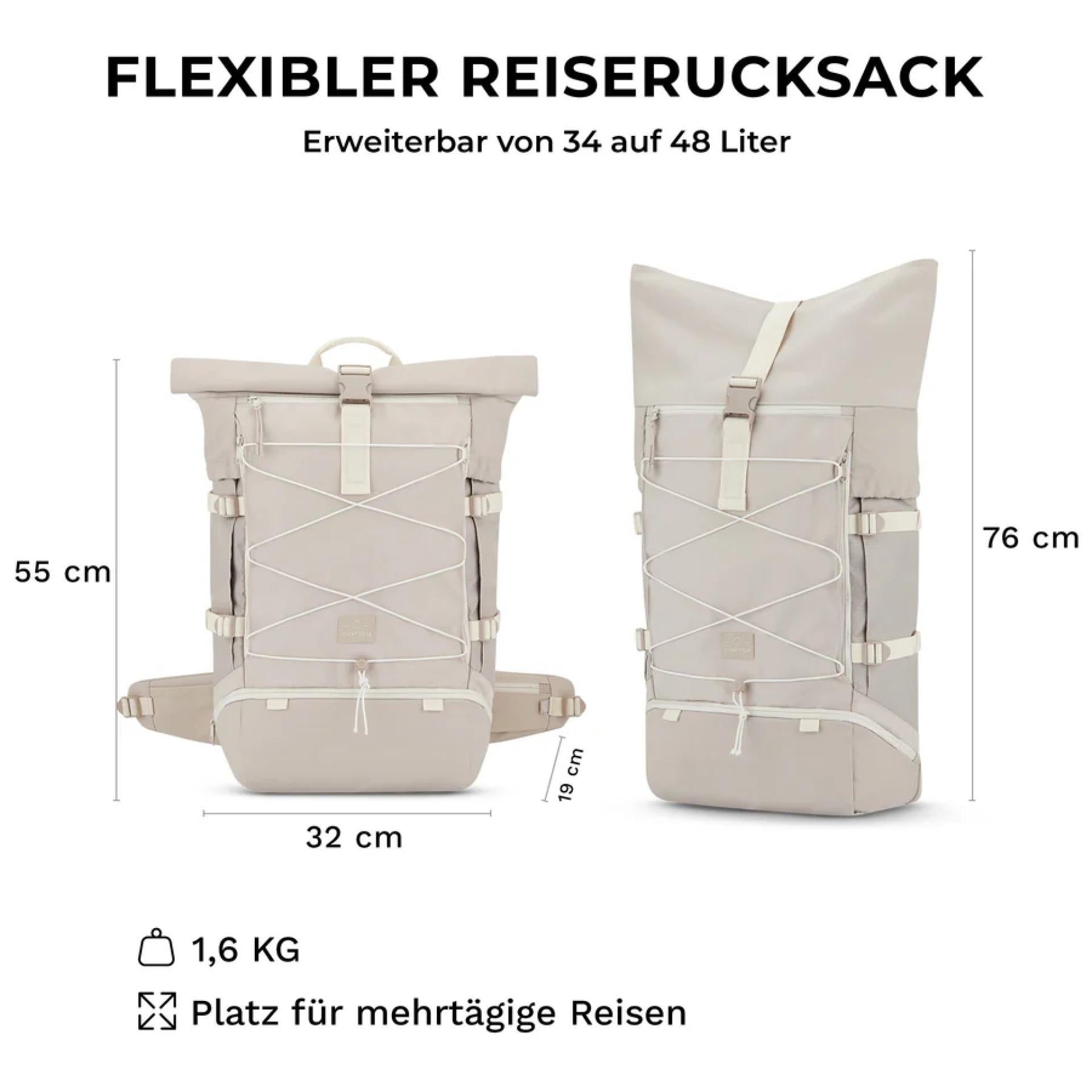 Top Backpack Rolltop Rucksack Damen Johnny Urban Johnny