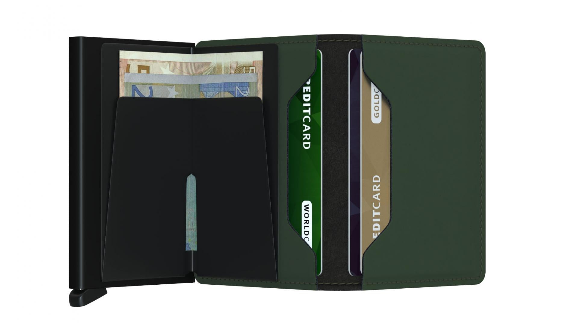 Kartenetui SECRID Slimwallet - Farbe: Matte Green Black