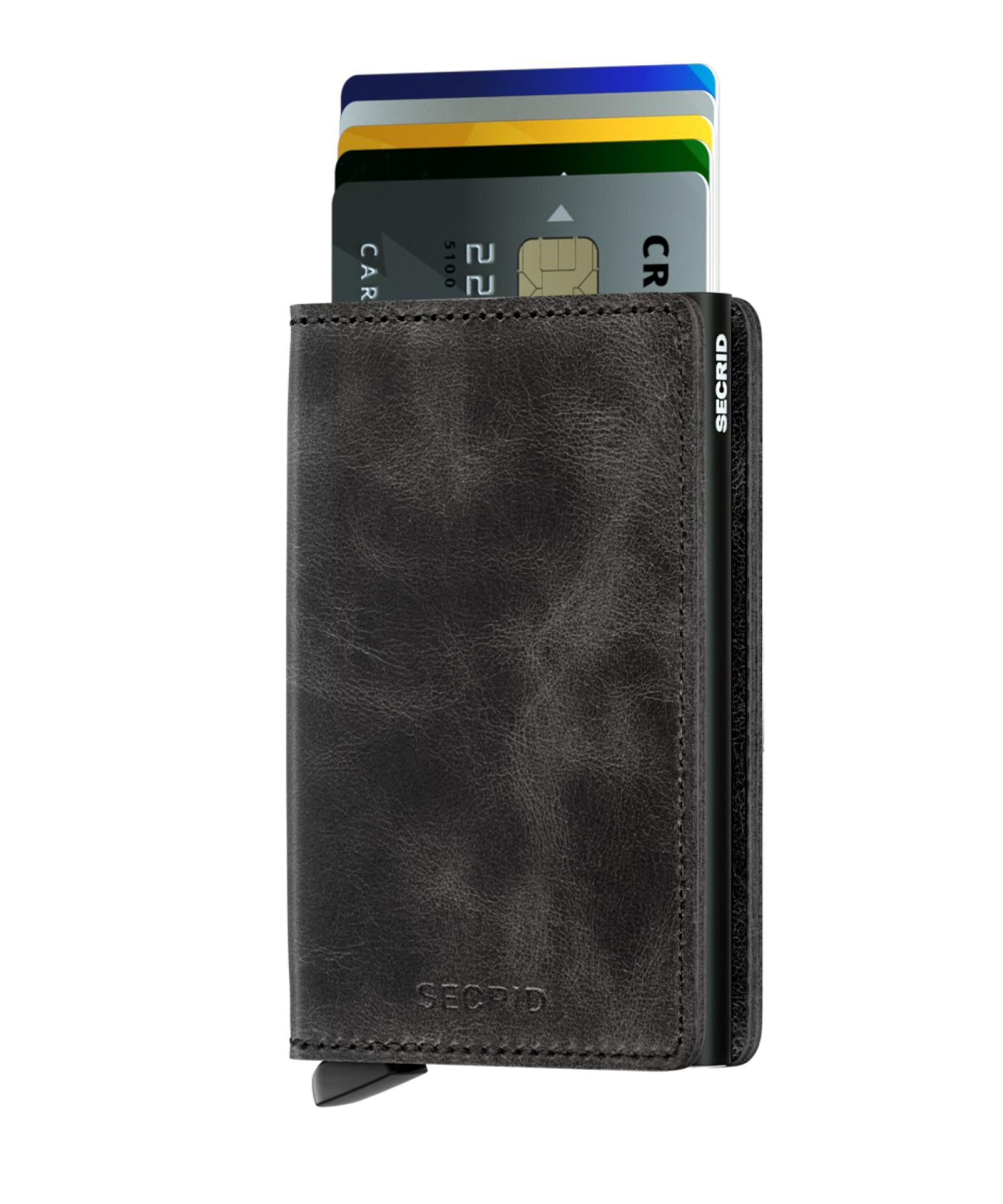 Kartenetui SECRID Slimwallet - Farbe: Black Vintage