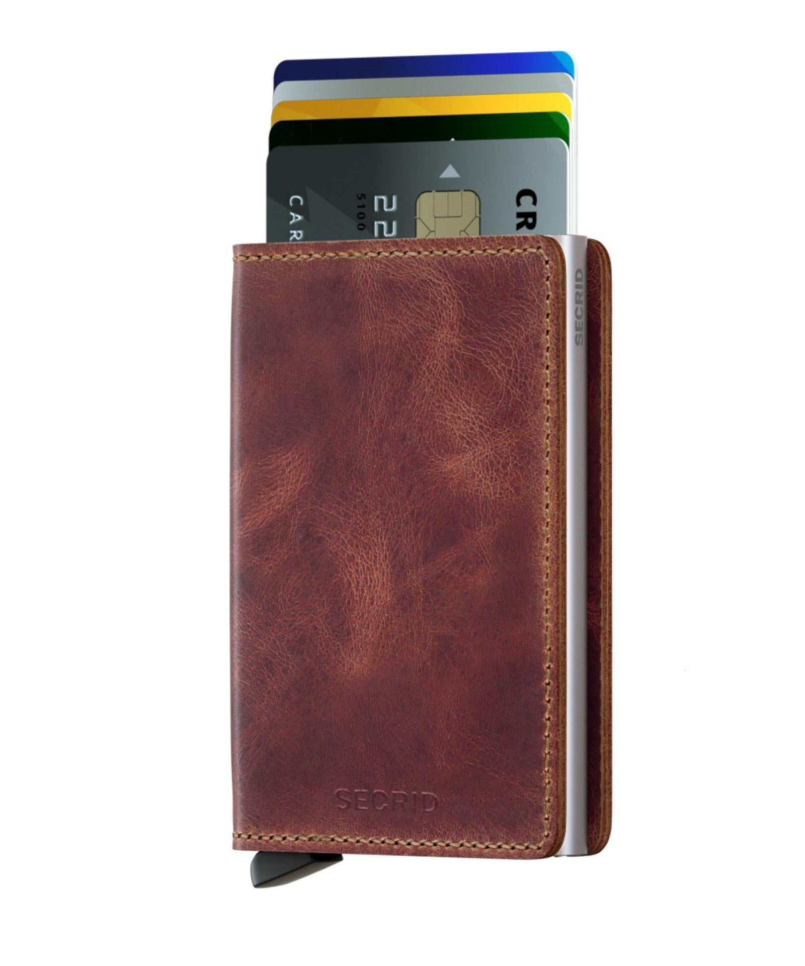 Kartenetui SECRID Slimwallet - Farbe: Brown Vintage