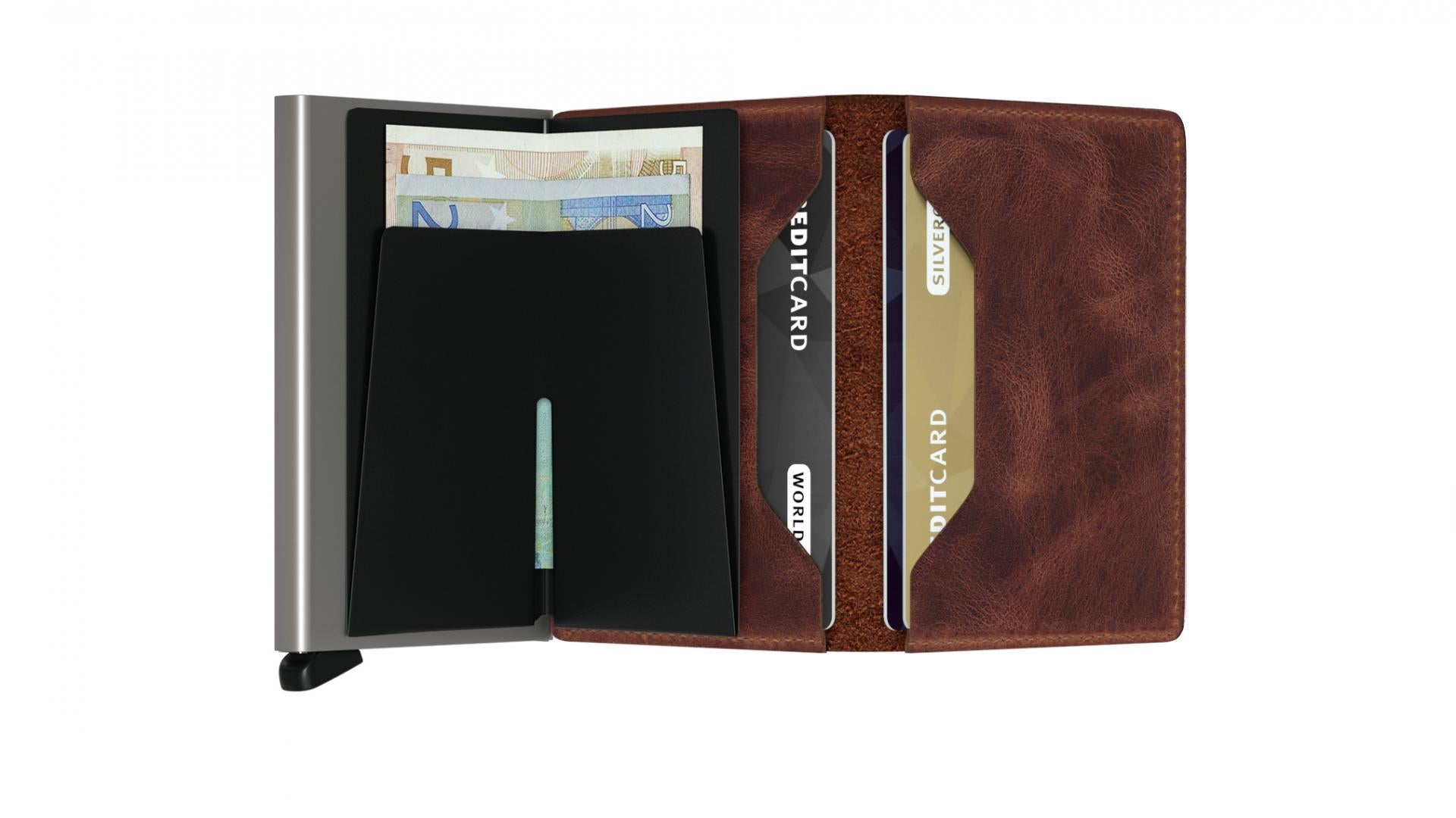 Kartenetui SECRID Slimwallet - Farbe: Brown Vintage