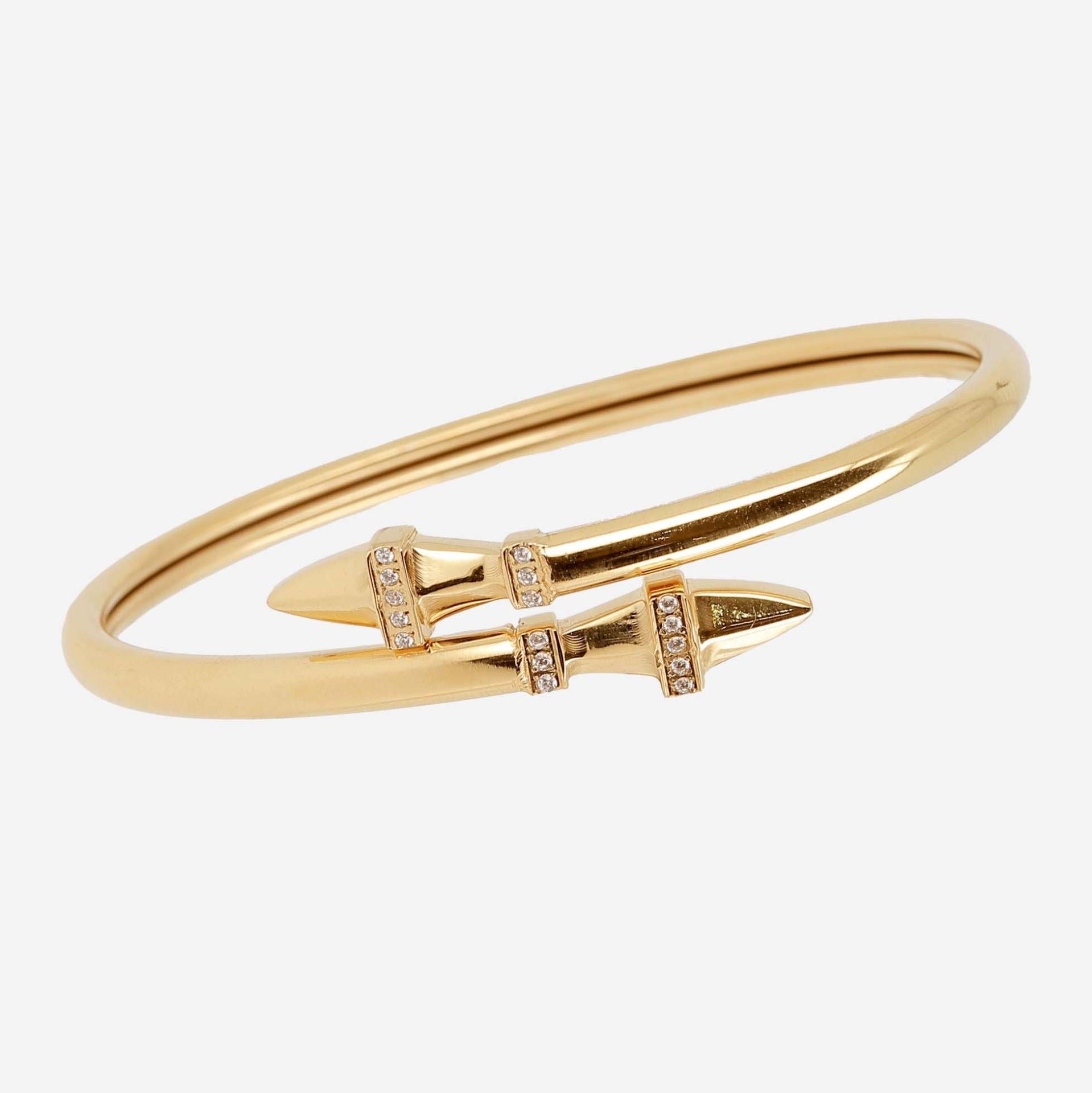 Zag Bijoux Armband Galine Edelstahl 20k vergoldetzirconium sertis