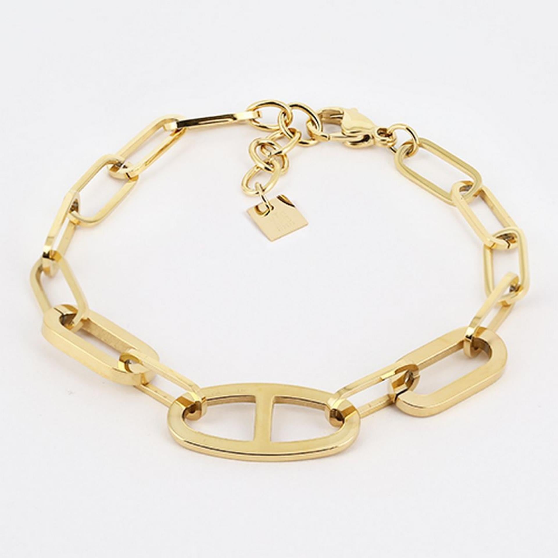 Zag Bijoux Armband ovale Glieder Gold