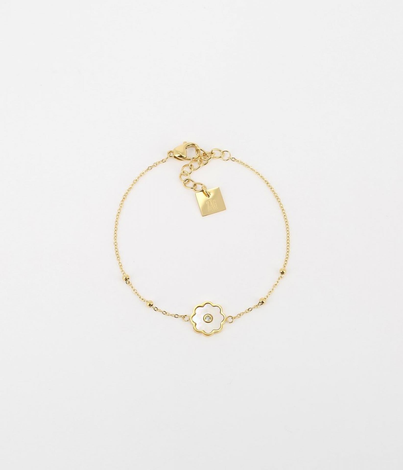 Zag Bijoux Armband Fleur Gold/Perlmutt