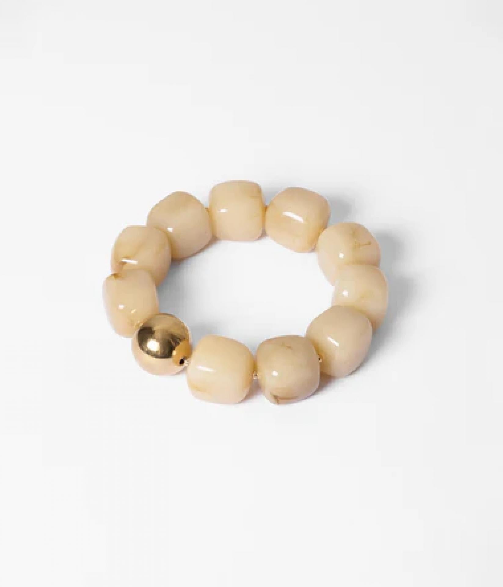 Zag Bijoux Armband Oedipe Vergoldeter Stahl resine elastique