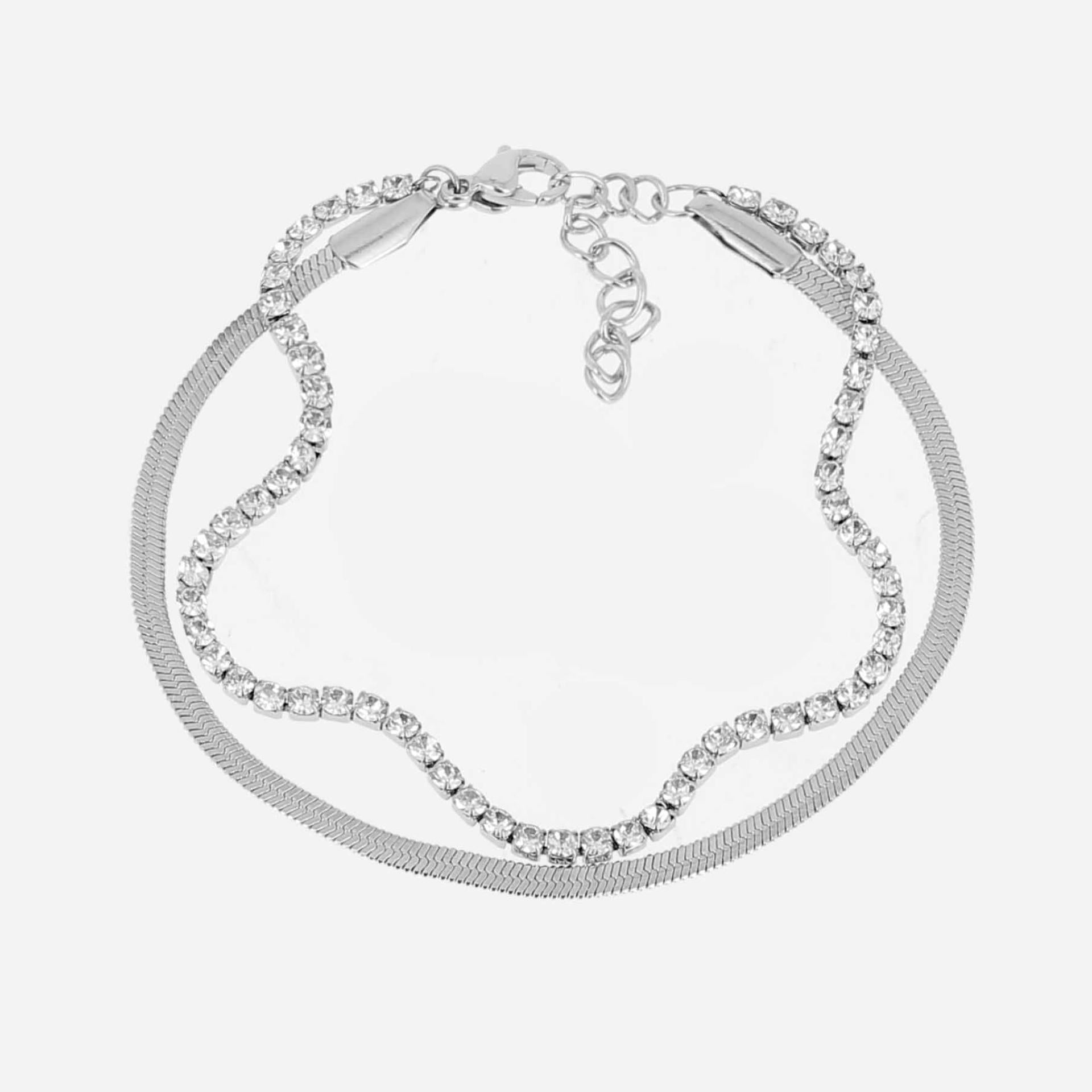 BRACELET?MULTI?ACIER?zirconium