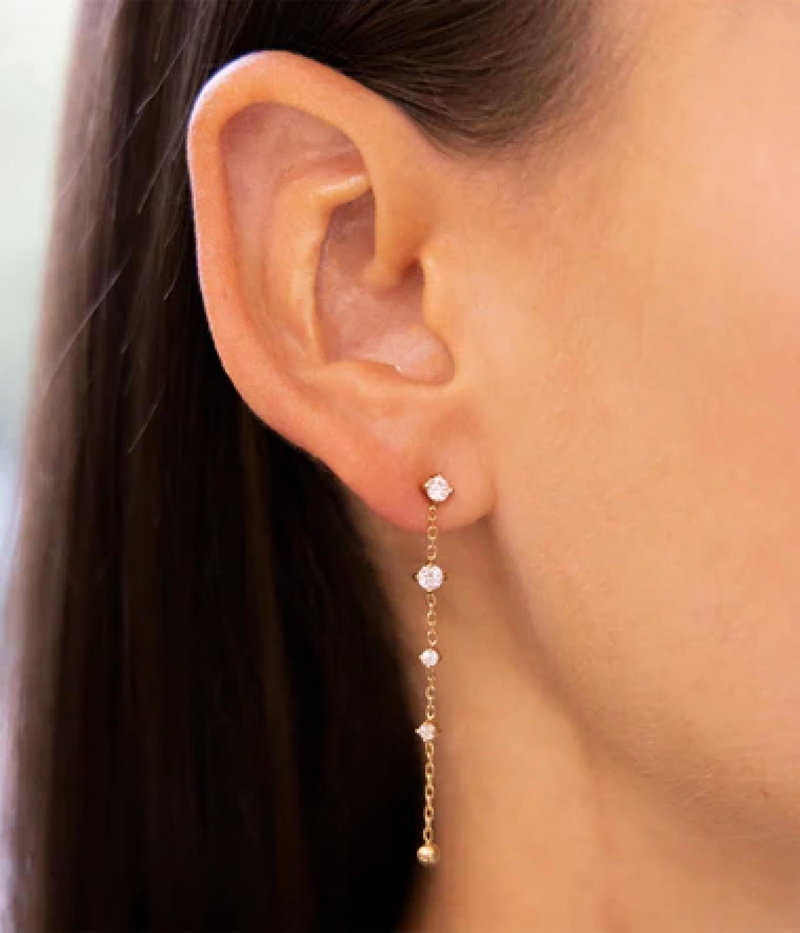 Zag Bijoux Ohrring Bruma Vergoldeter Stahl zirconium sertis