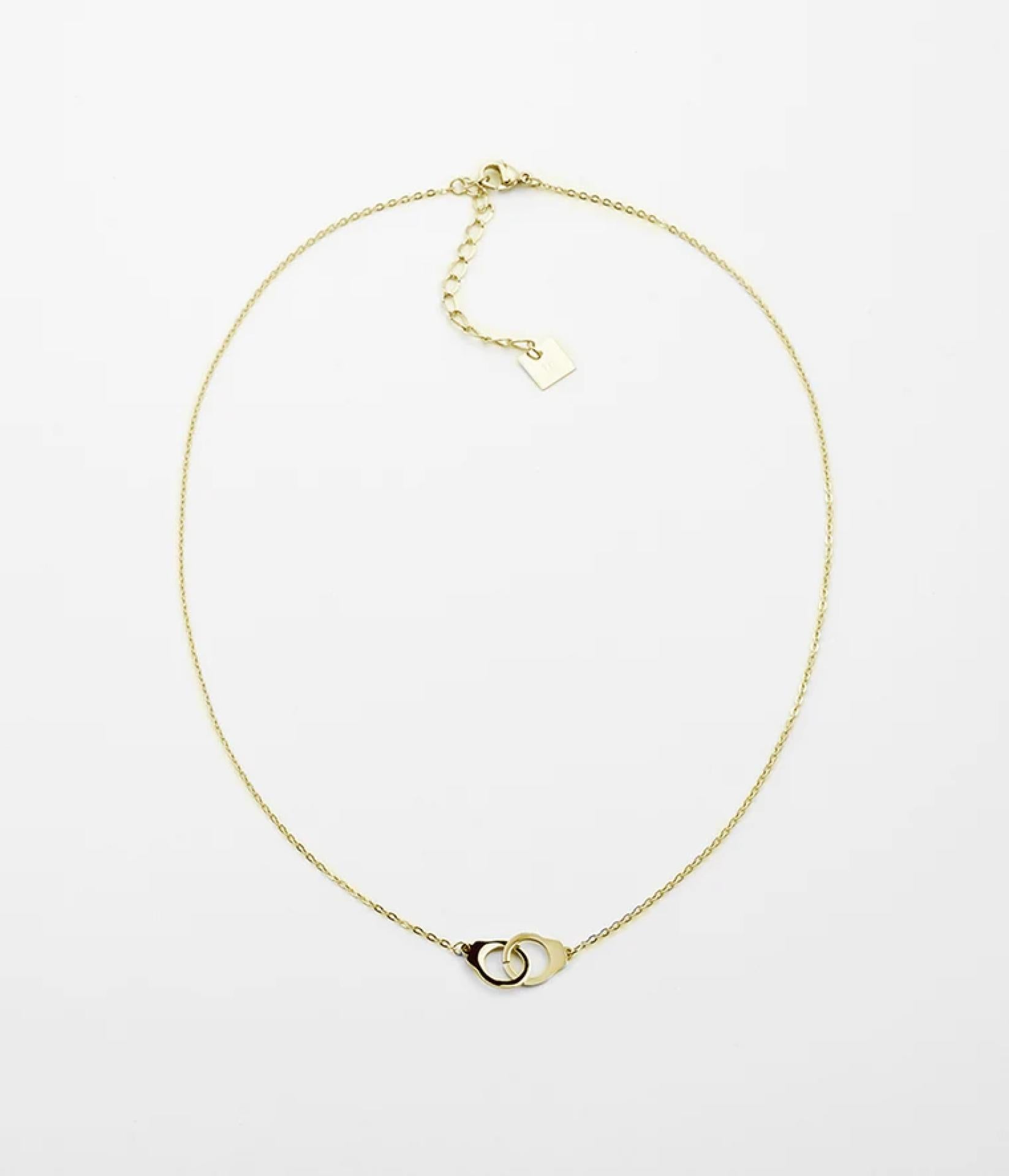 ZAG Bijoux Halskette Handschellen Gold 38+5 cm
