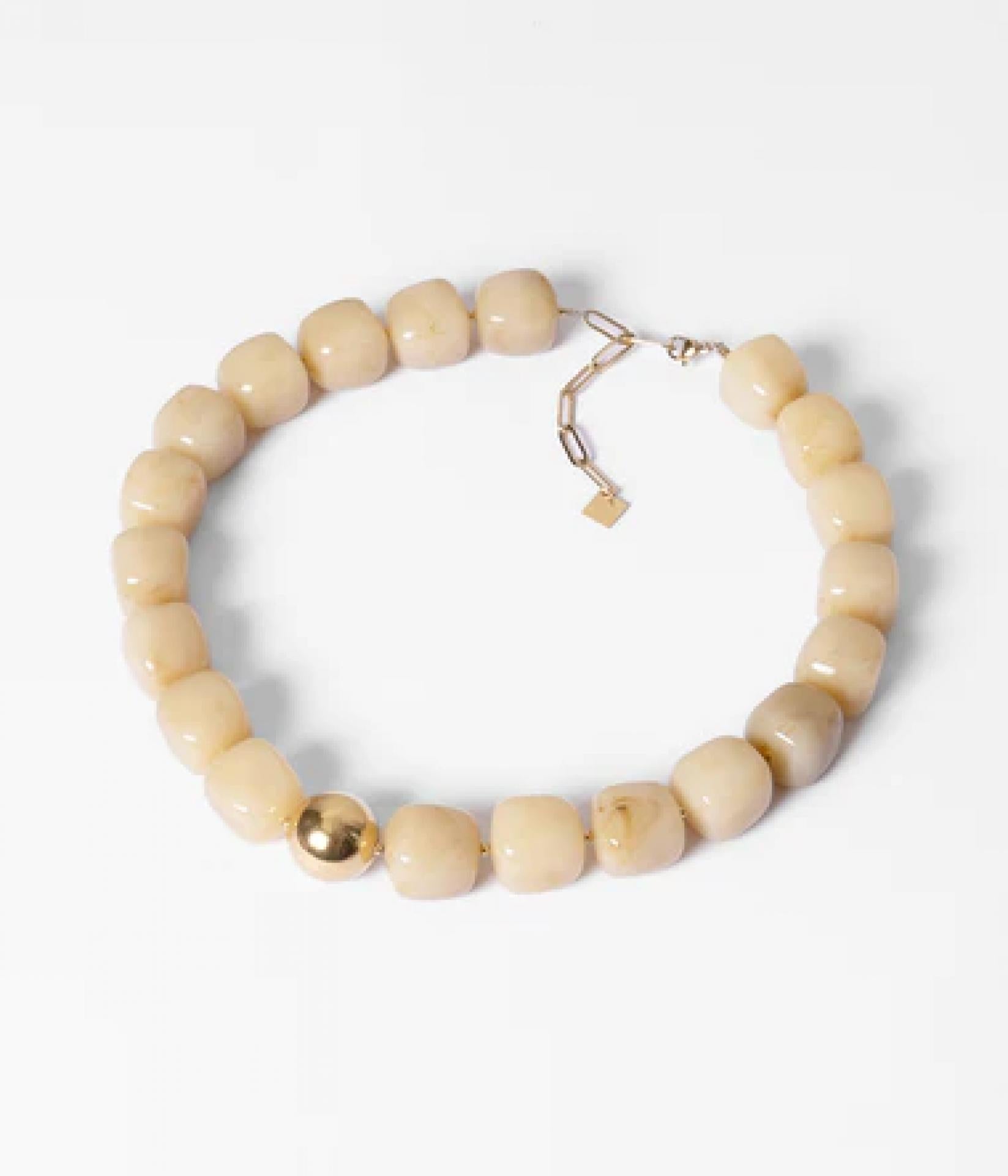 Zag Bijoux Kette Oedipe Vergoldeter Stahl resine 40+5cm