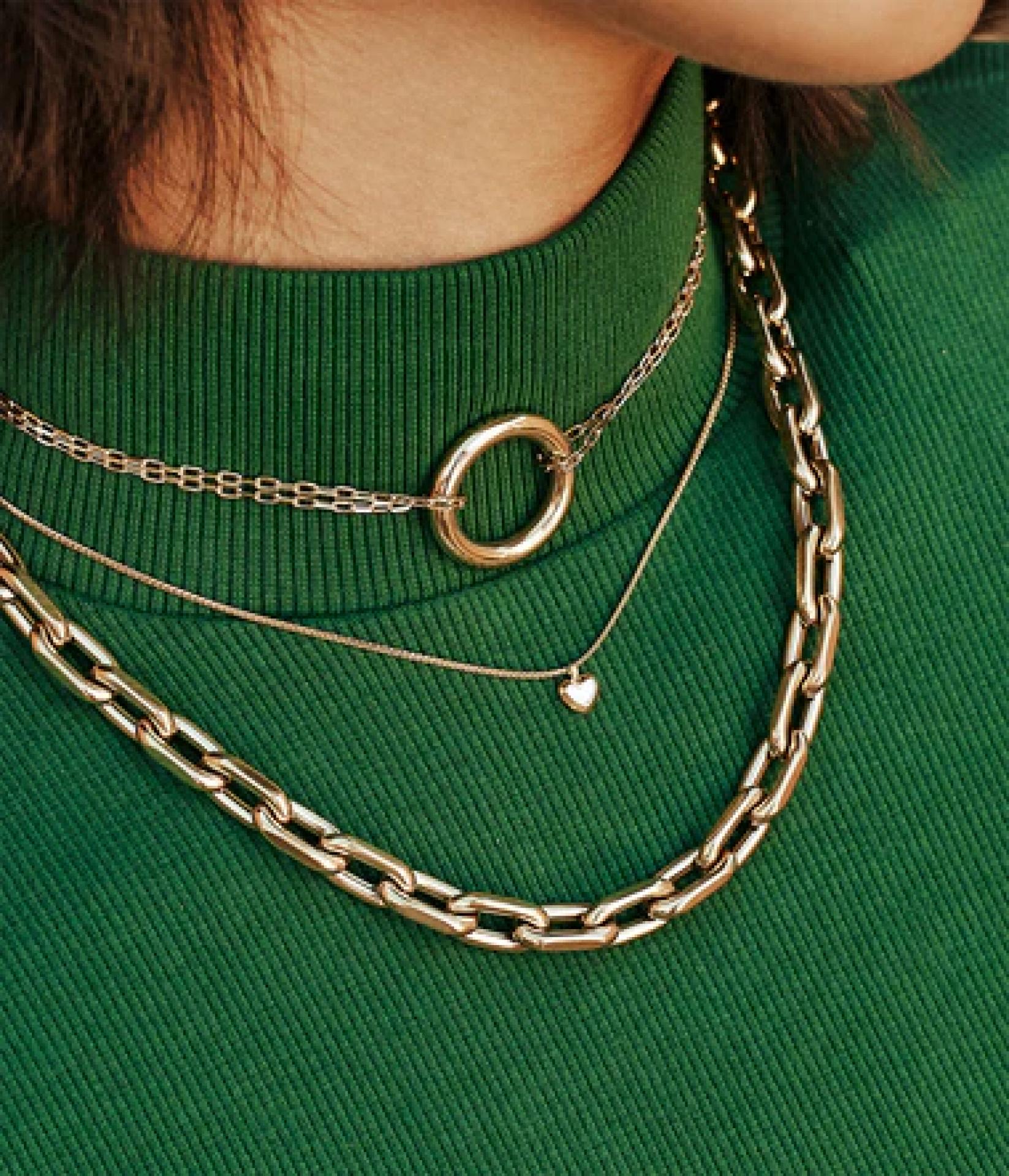 Zag Bijoux Kette Perfetto Vergoldeter Stahl 34+8cm