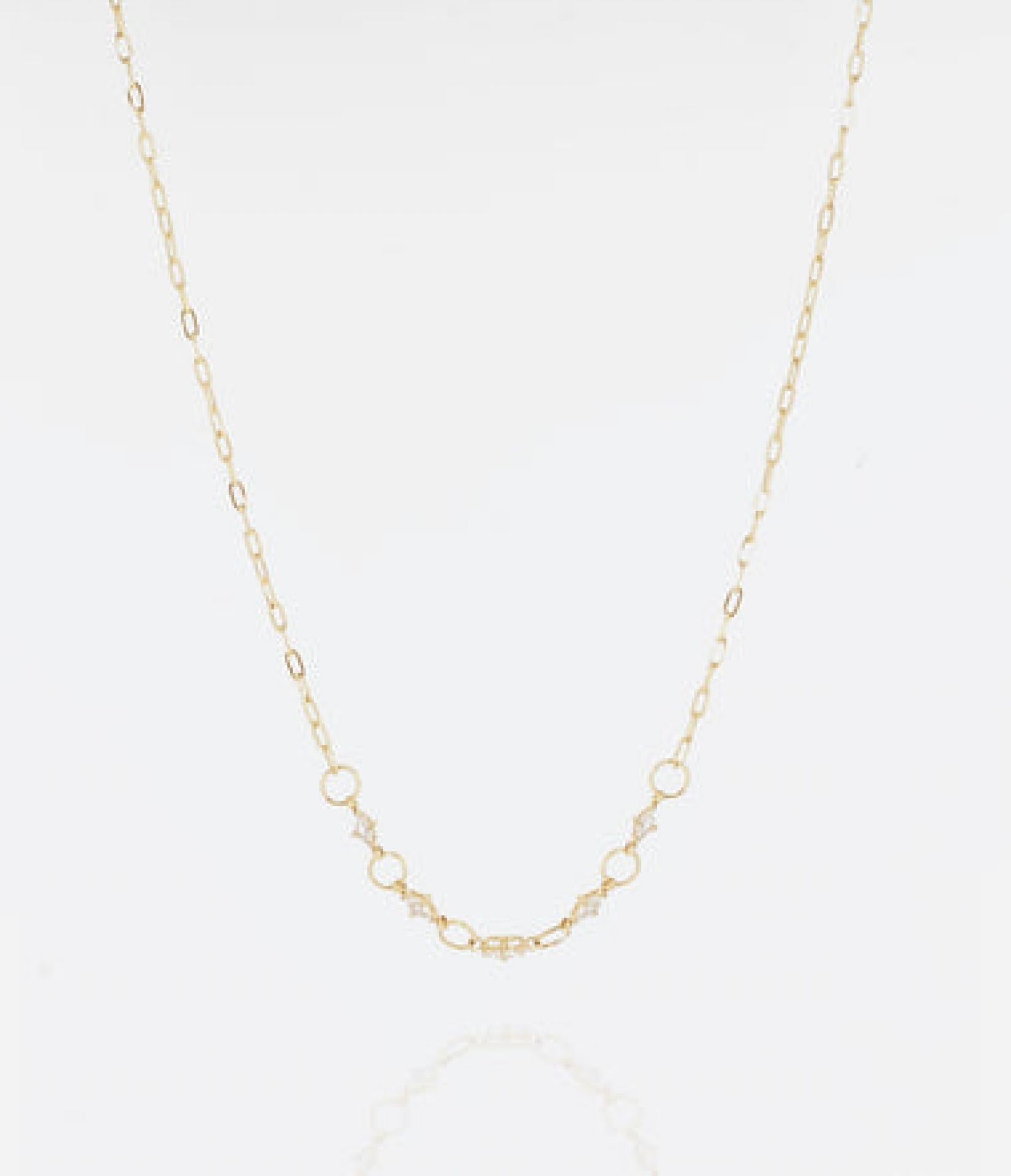 Zag Bijoux Kette Deneba fein vergoldet mit zirconium 38+5cm