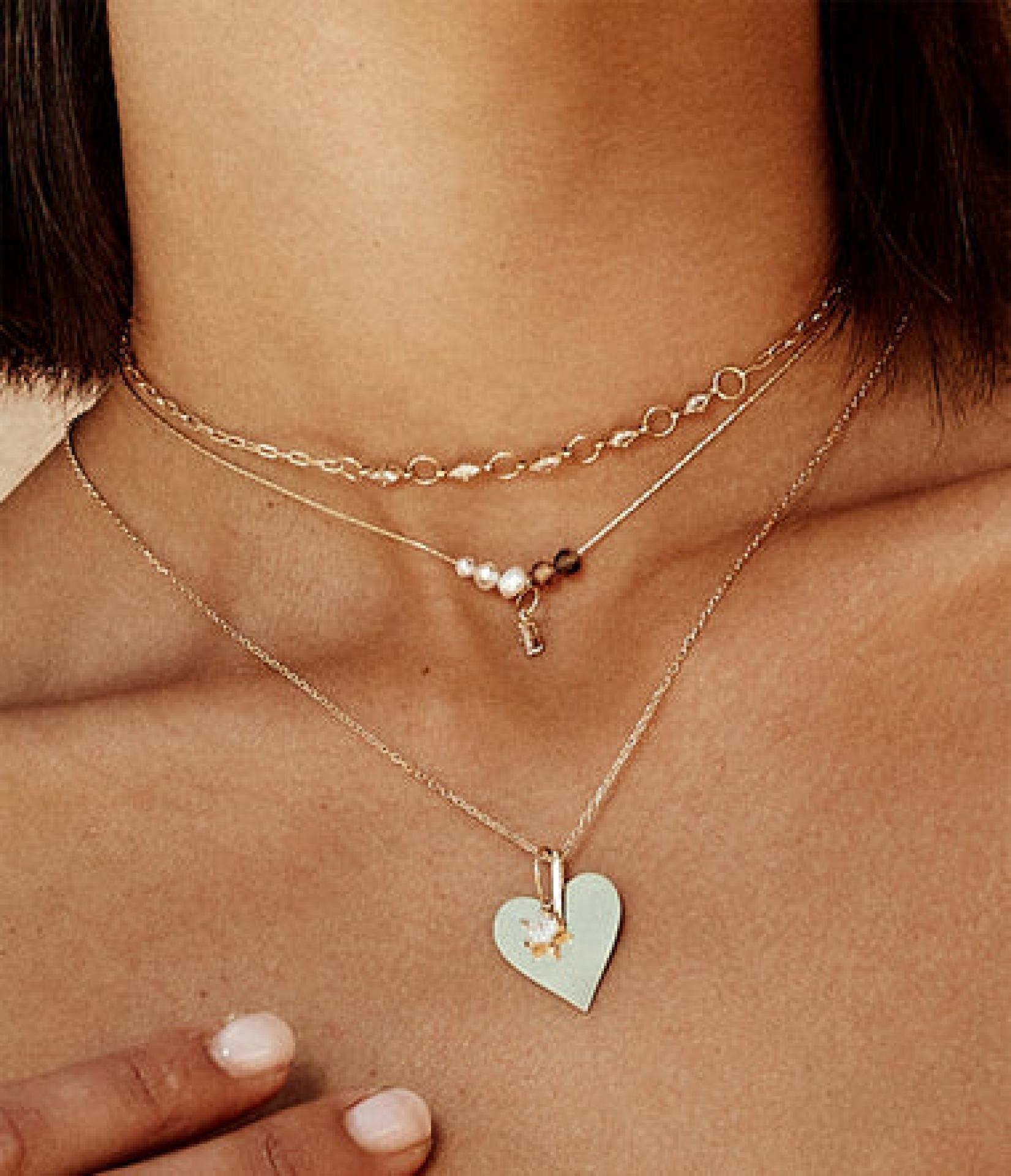 Zag Bijoux Kette Deneba fein vergoldet mit zirconium 38+5cm
