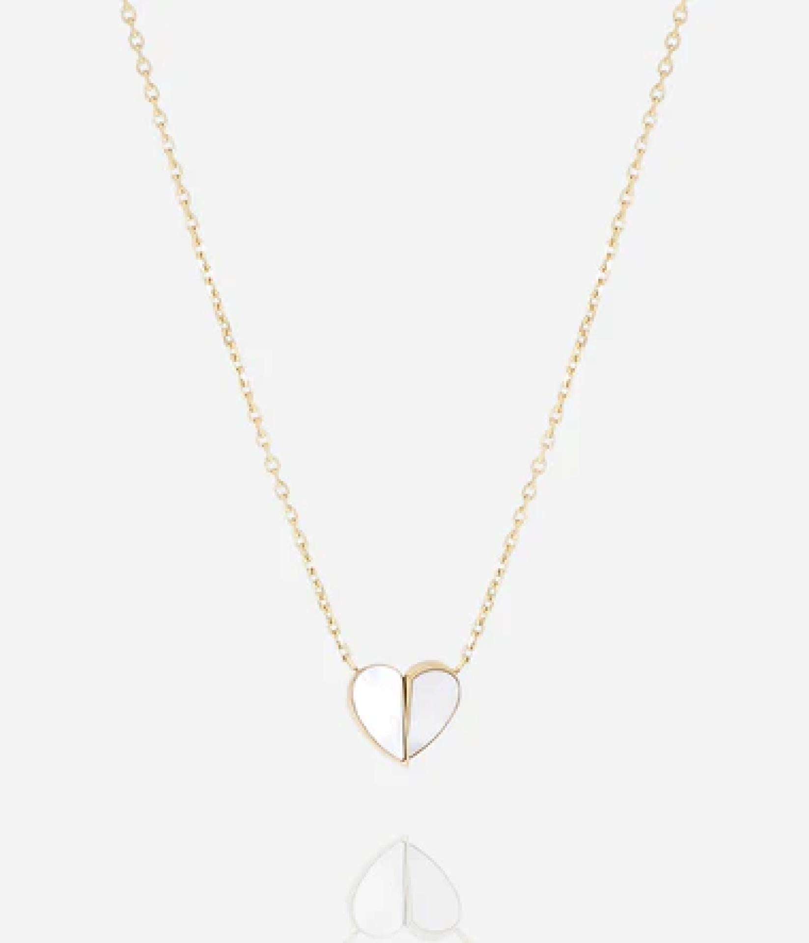 Zag Bijoux Halskette COLLIER Basilio ACIER DORE Weiß 38+5cm