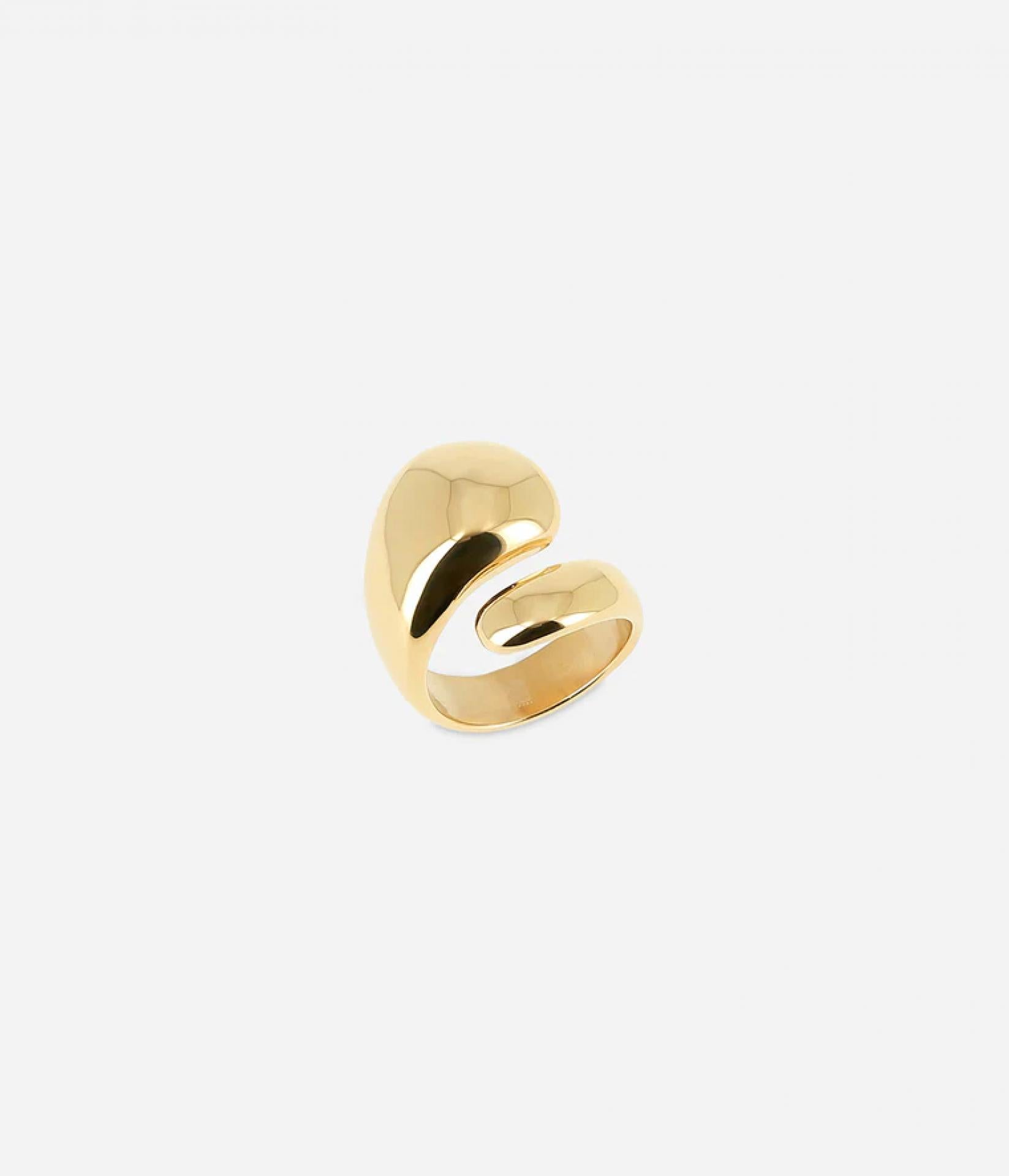 Zag Bijoux Ring Groß Edelstahl vergoldet T8