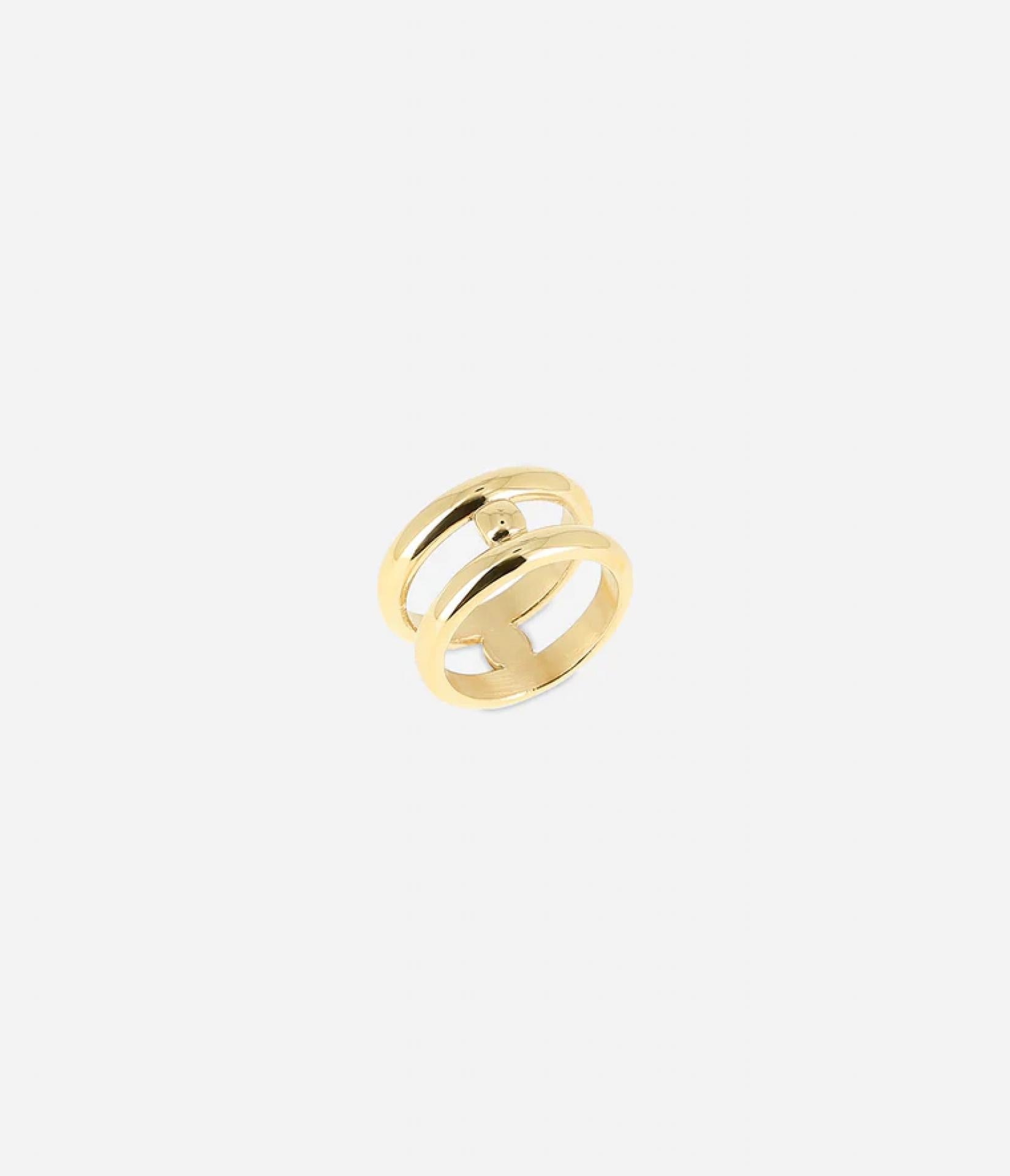 Zag Bijoux Ring Groß Edelstahl Gold9