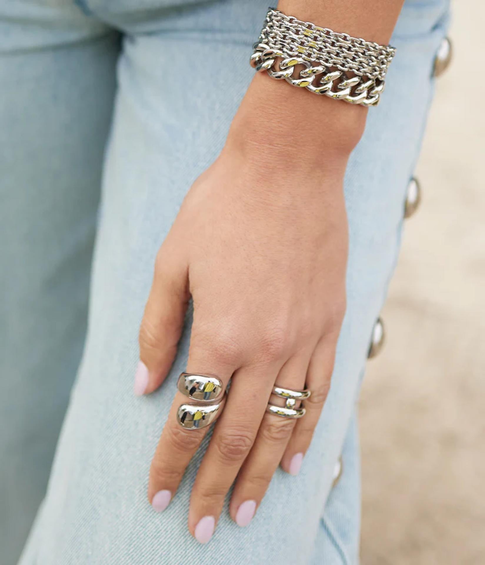 Zag Bijoux Ring Groß Edelstahl 8
