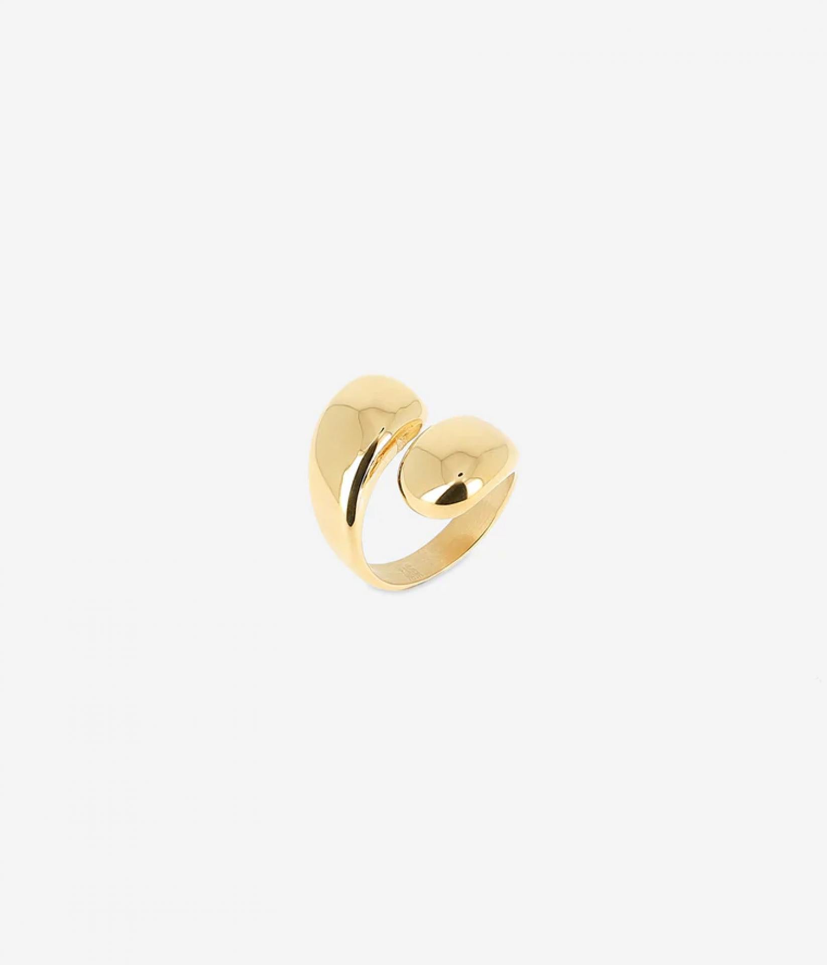 Zag Bijoux Ring Groß Edelstahl Gold7