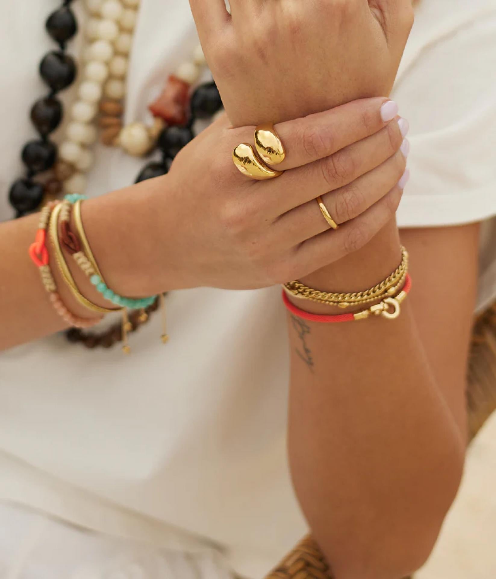 Zag Bijoux Ring Groß Edelstahl Gold7